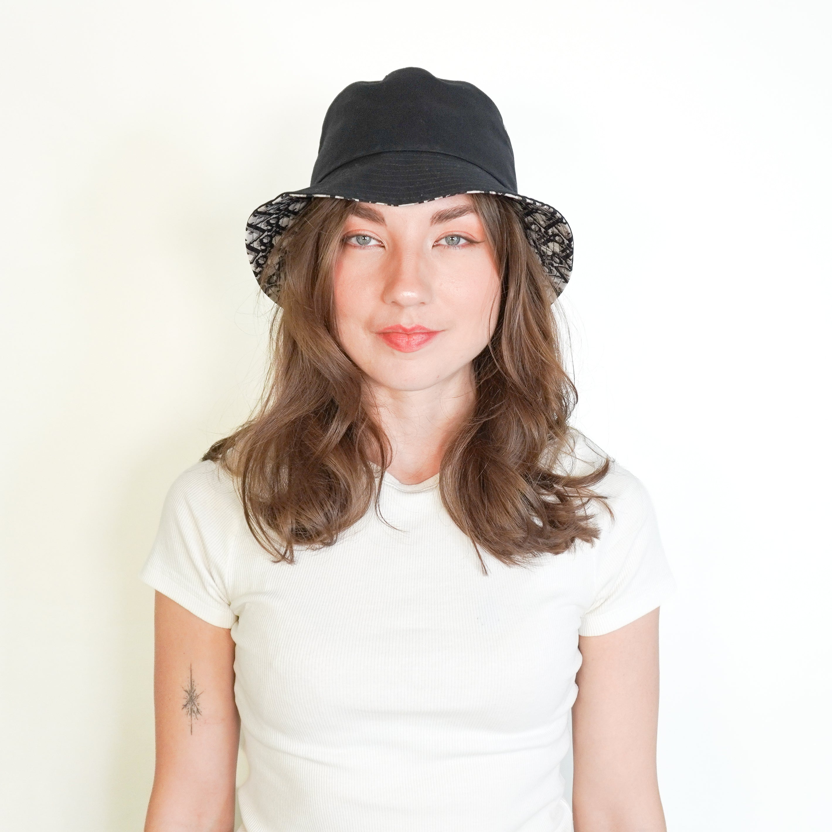 Dior Reversible Teddy-D Small Brim Bucket Hat in Black (RRP £660) | Authentic Preloved FINAL SALE