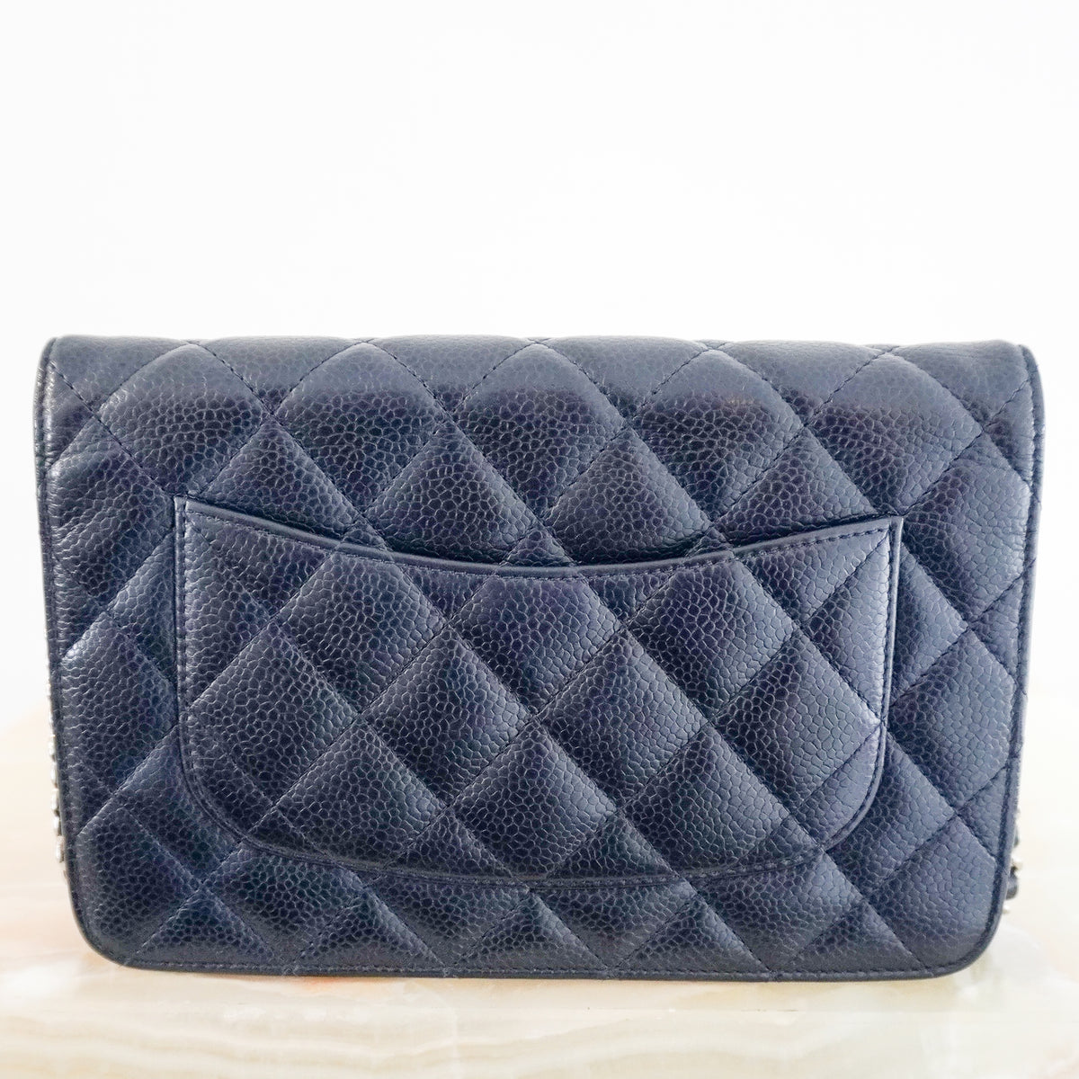 Chanel WOC Classic Navy Silver Hardware (RRP £2930) | Authentic Preloved