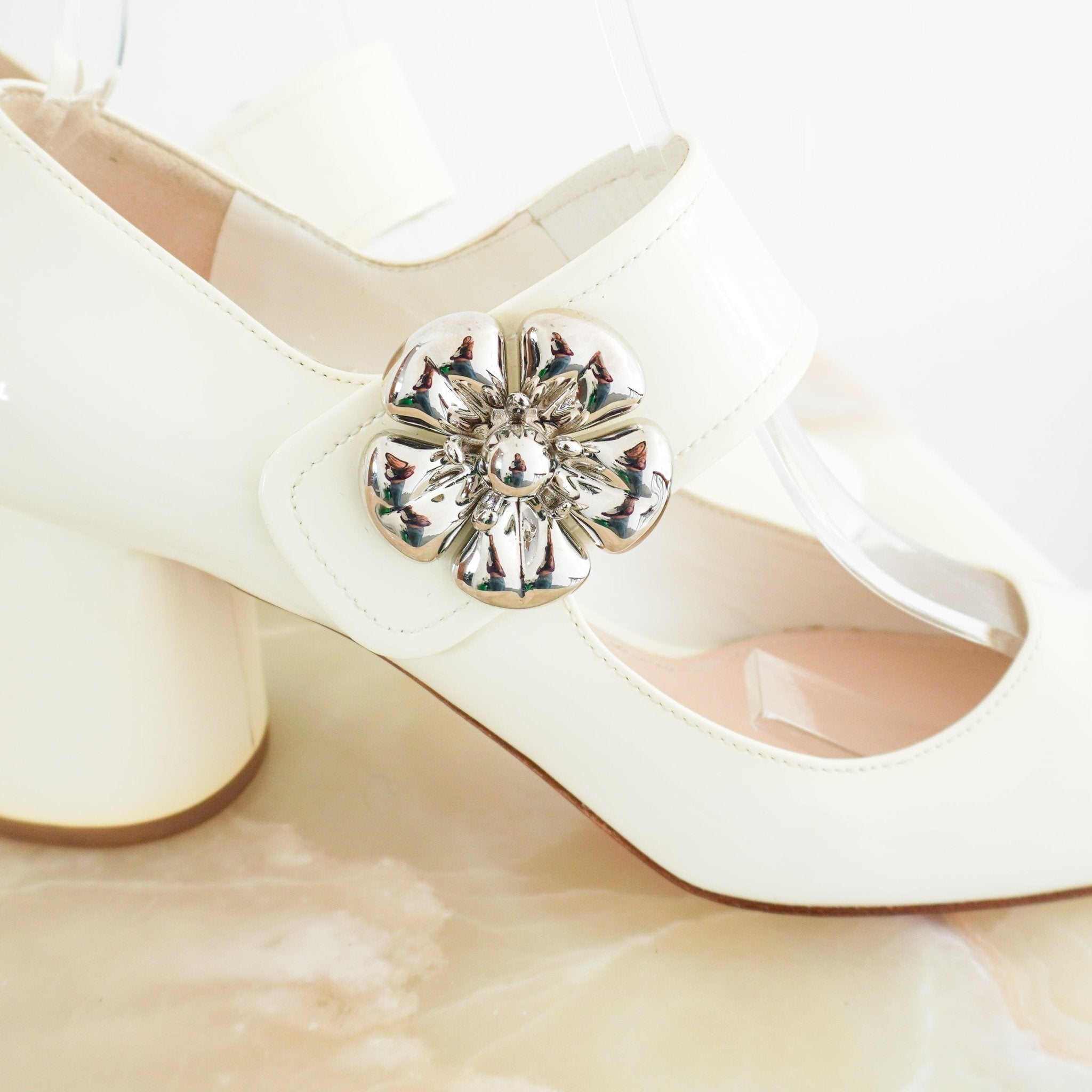Prada Cream Mary Jane Heels (RRP £700) | Authentic Preloved