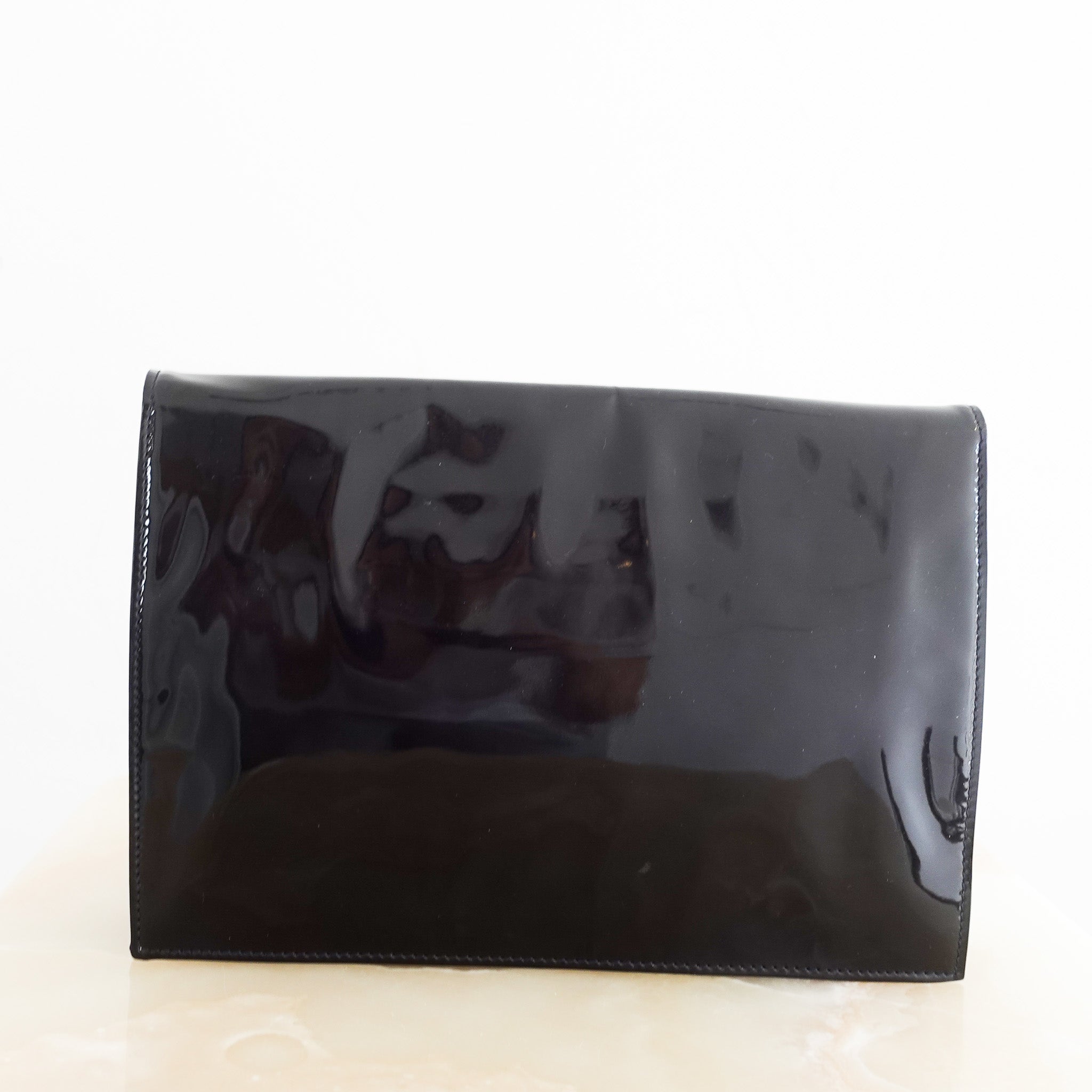 Saint Laurent Vintage Patent Clutch | Authentic Preloved - Reloved Again
