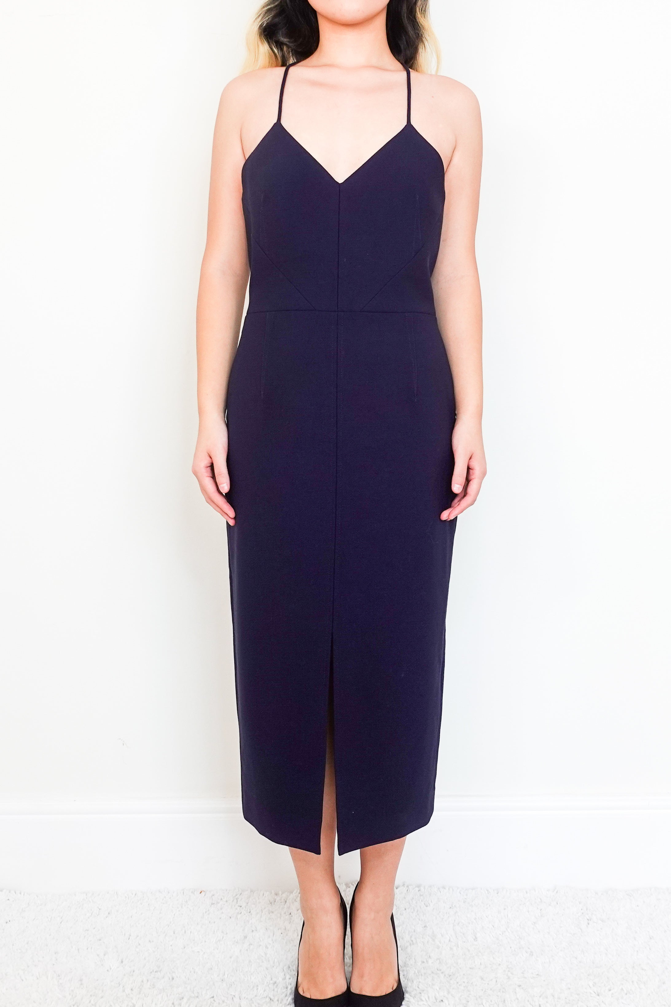 Navy Crepe dress RRP £550