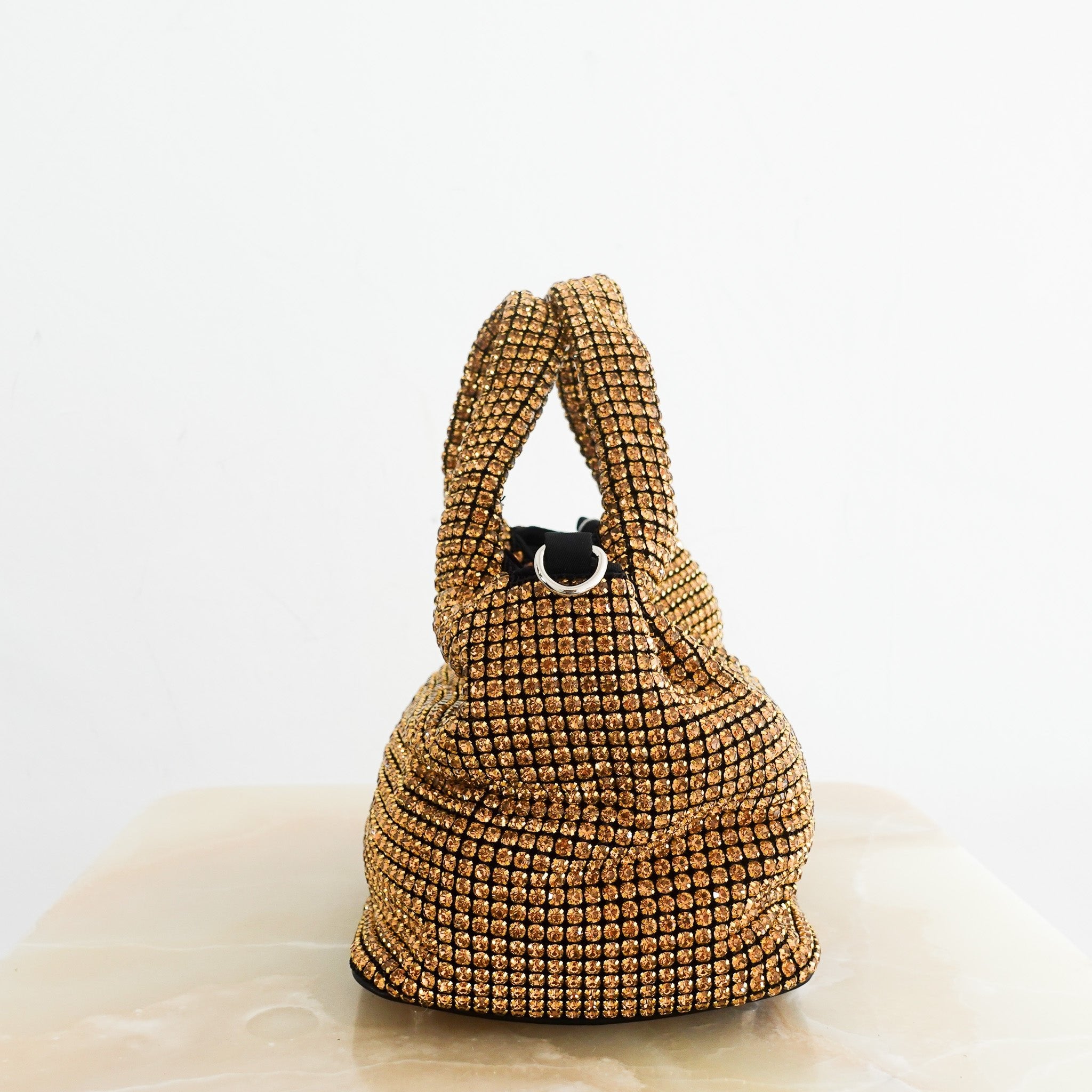 NEW Giarite Gold Rhinestone Bag RRP £195 | Authentic Preloved - Reloved Again