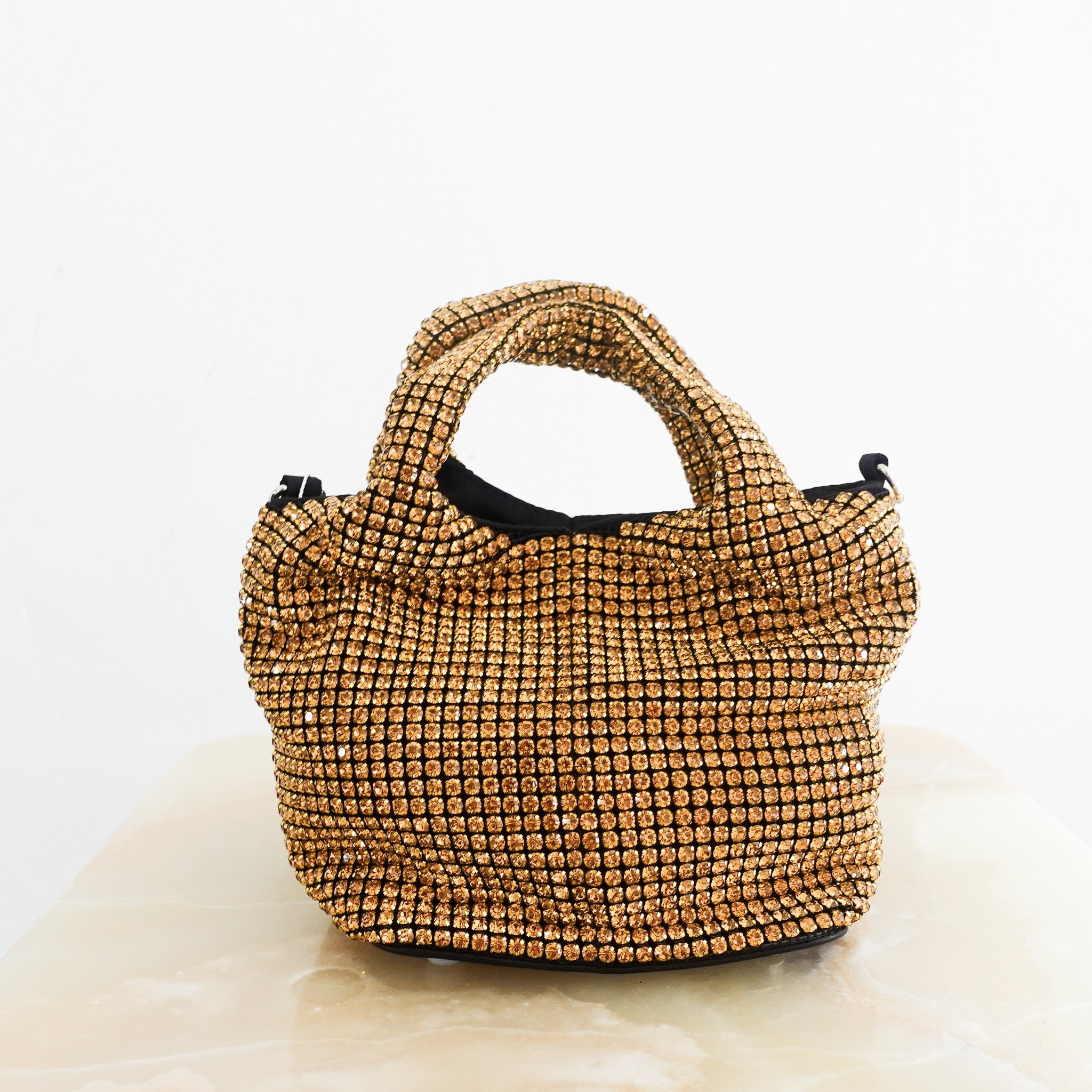 NEW Giarite Gold Rhinestone Bag RRP £195 | Authentic Preloved - Reloved Again