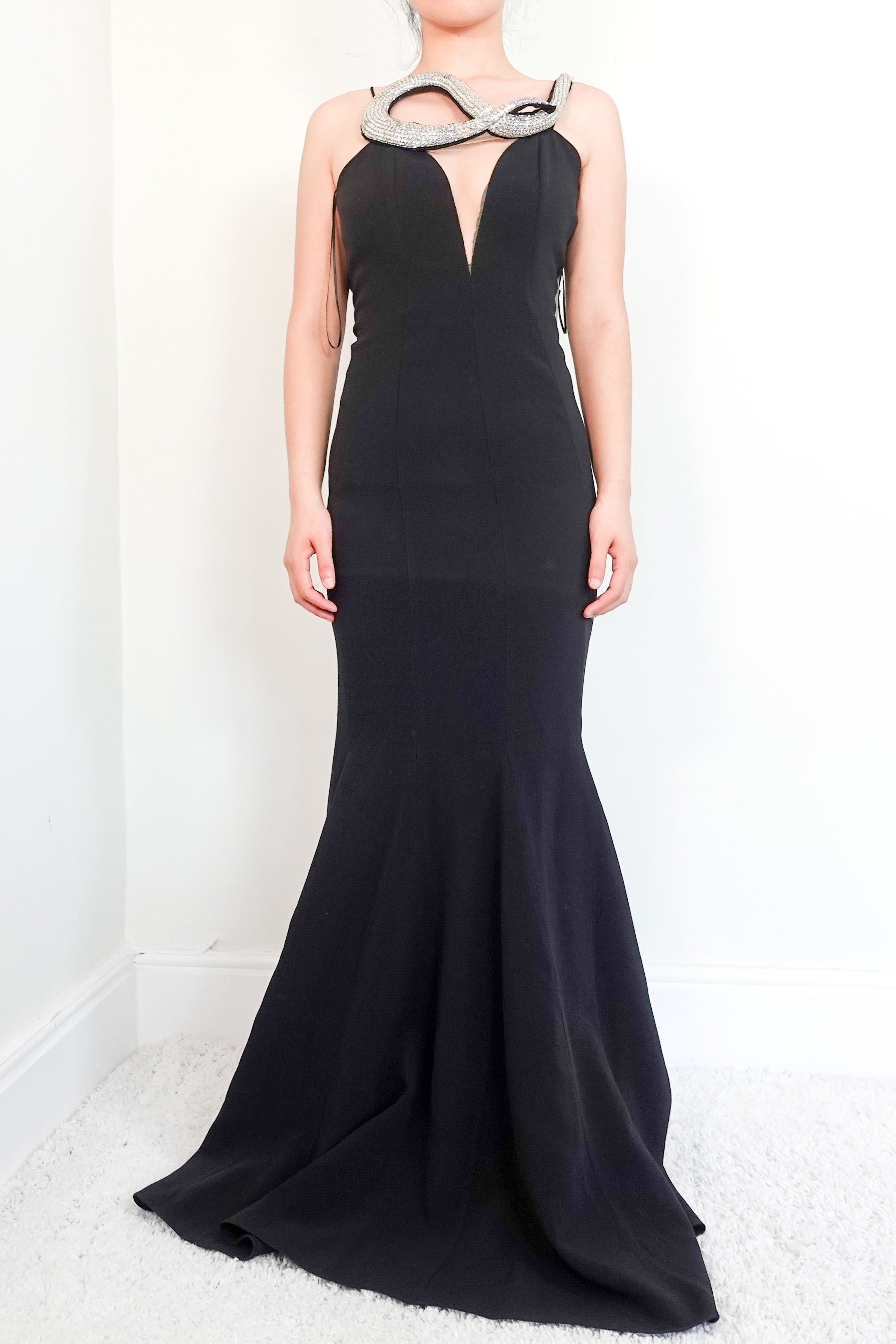 Crystal Embellished V Neck Maxi Dress RRP £2435