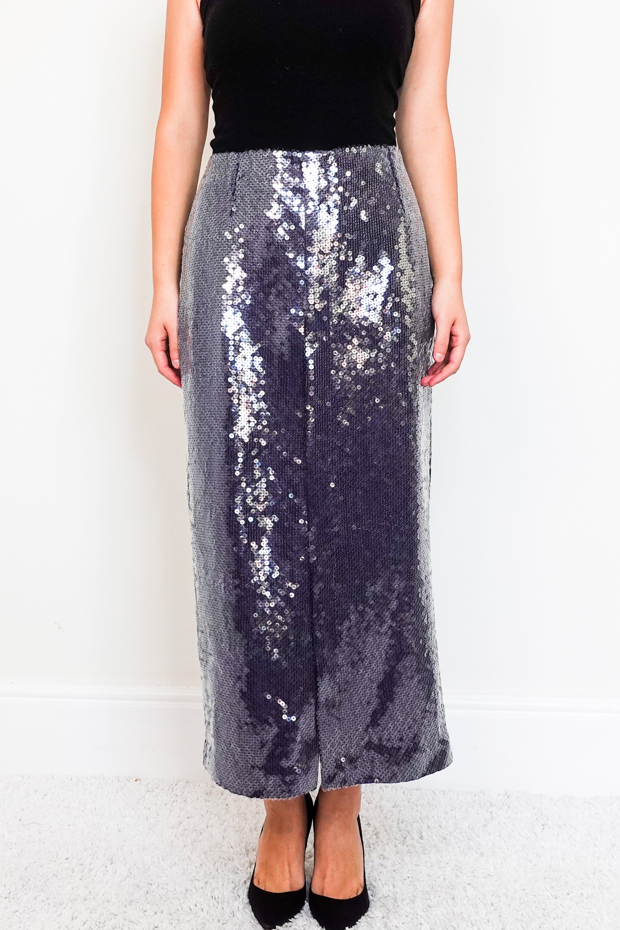 Blue sequin skirt RRP £500