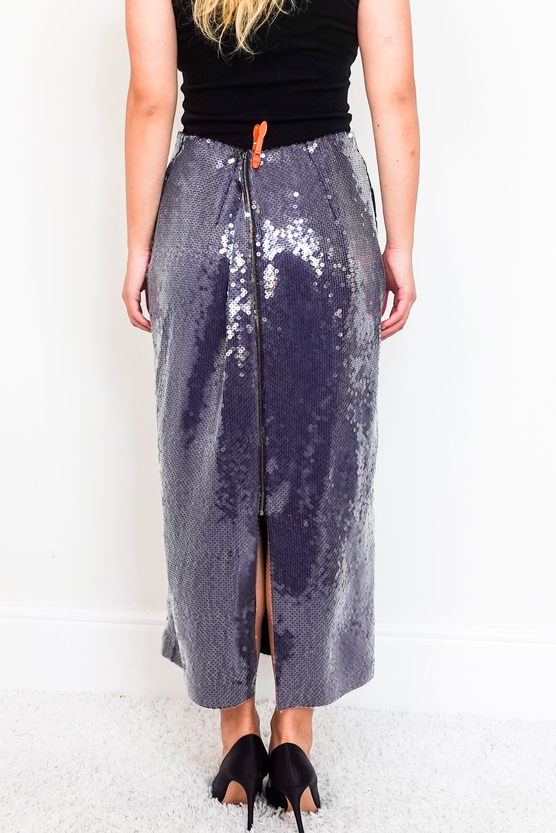 Blue sequin skirt RRP £500