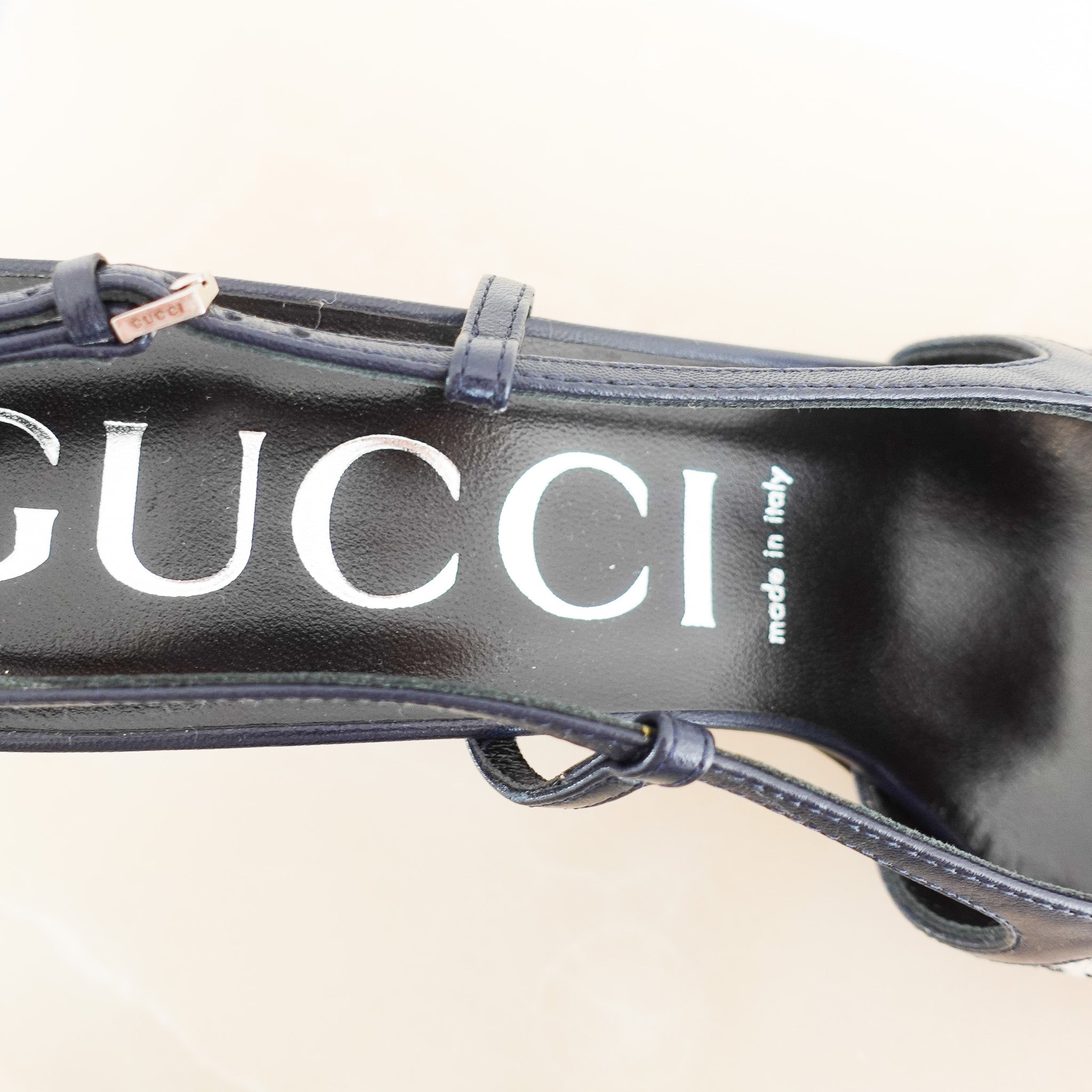 NEW Gucci GG Monogram Crystal Embellished Slingbacks RRP £799 | Authentic Preloved - Reloved Again