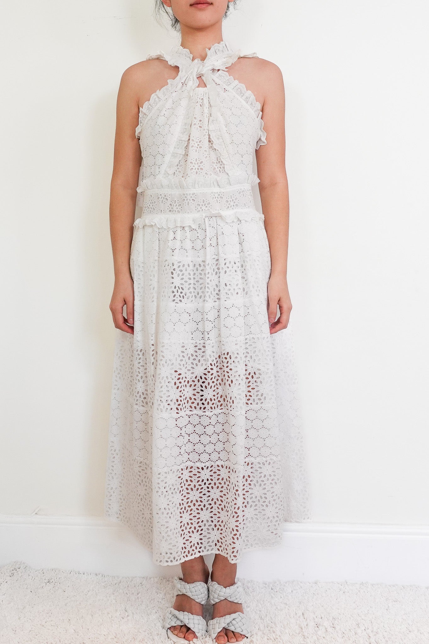 white broderie anglais dress RRP £2000