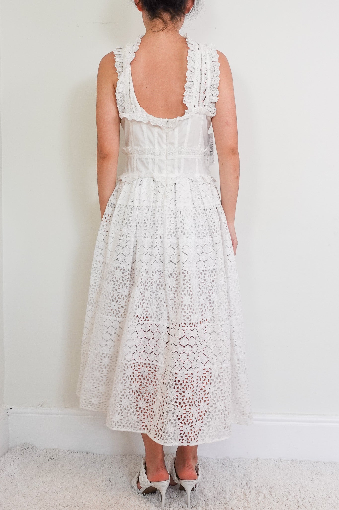 white broderie anglais dress RRP £2000