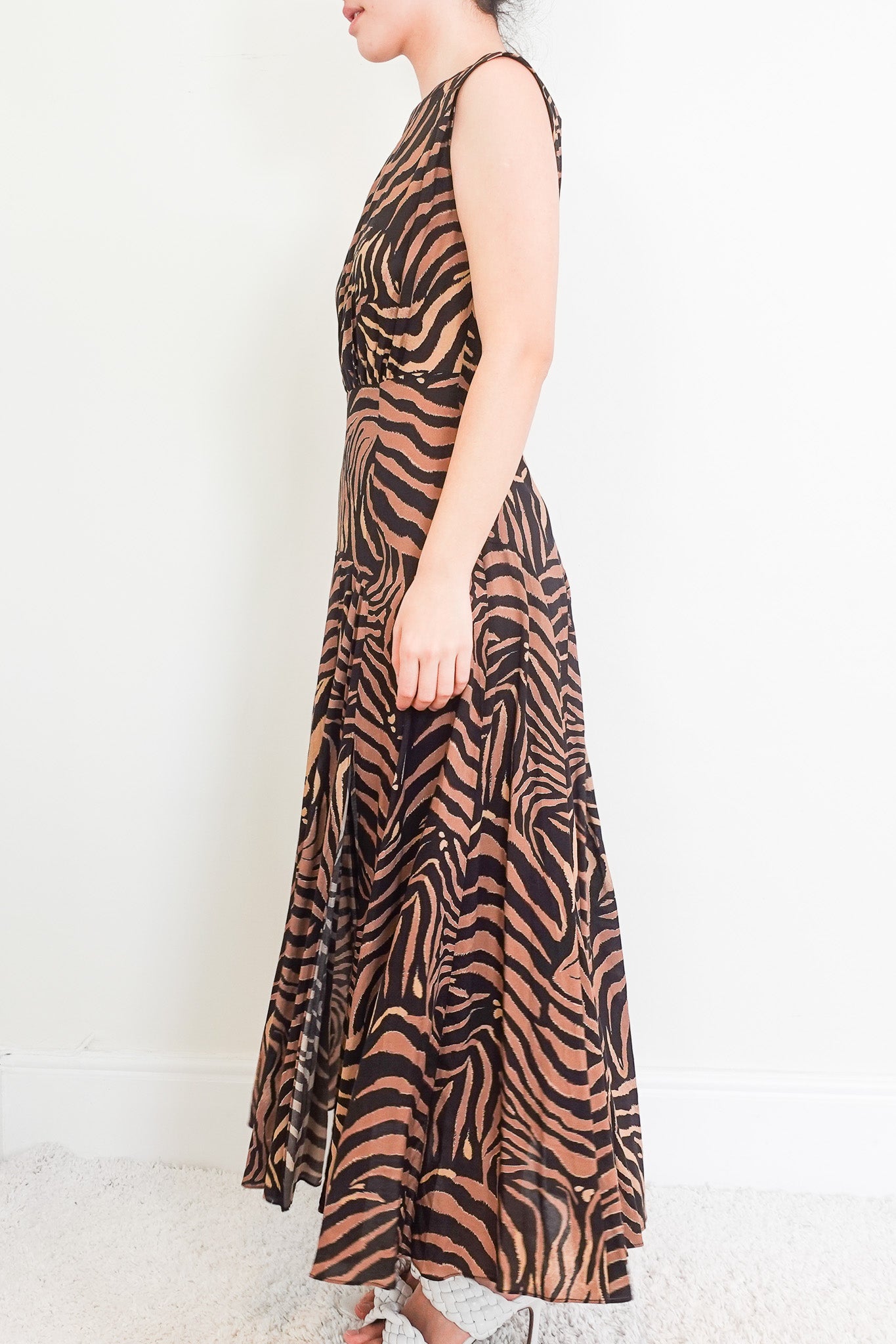 Tiger print maxi dress RRP £375