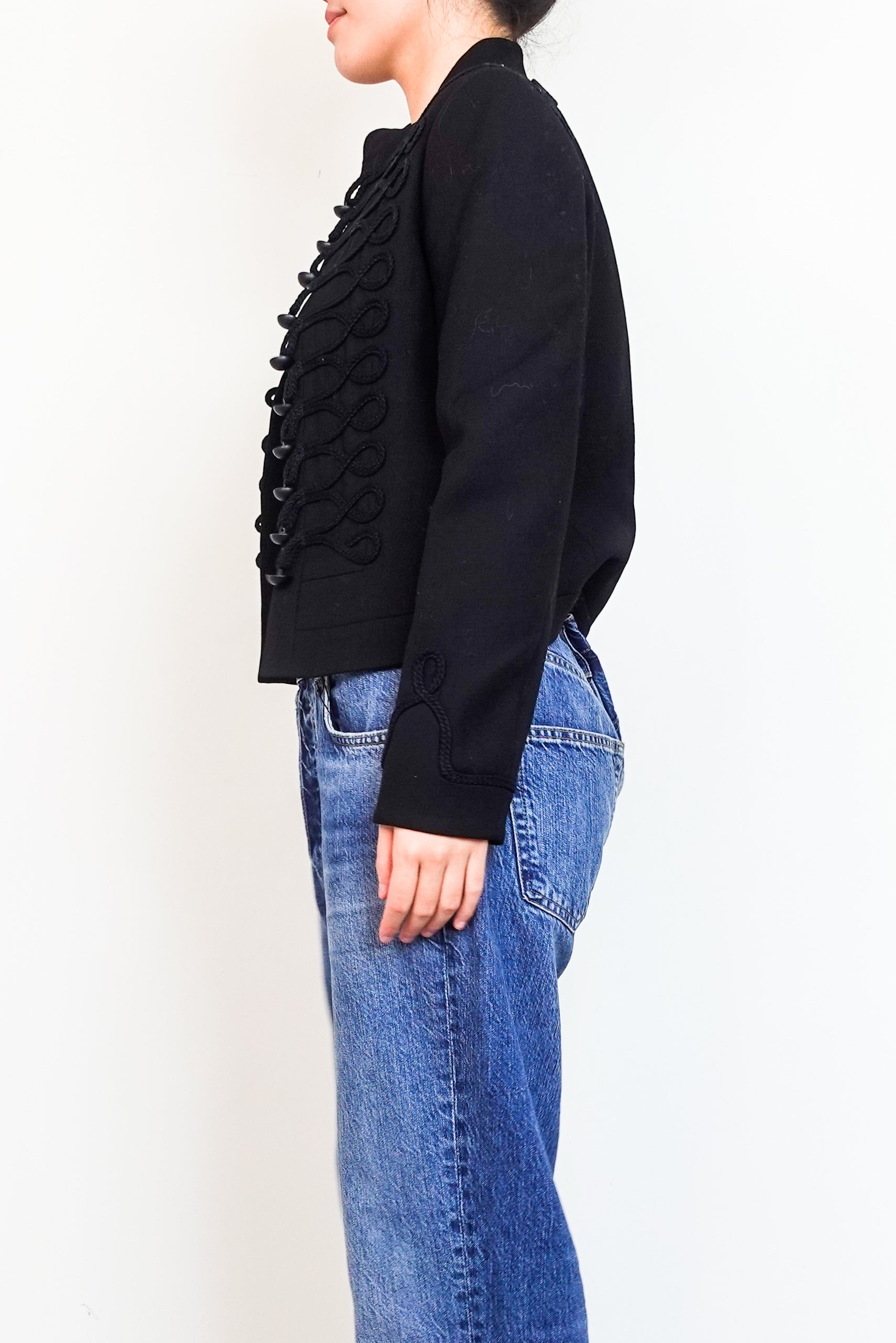 Wool Black Cropped Jacket RRP £650