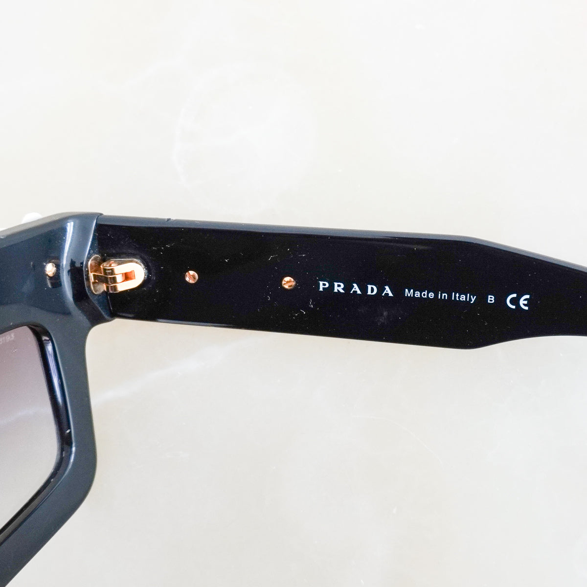 Prada Black Floral Embellished Square Sunglasses SPR 25P (RRP £350) | Authentic Preloved FINAL SALE - Reloved Again