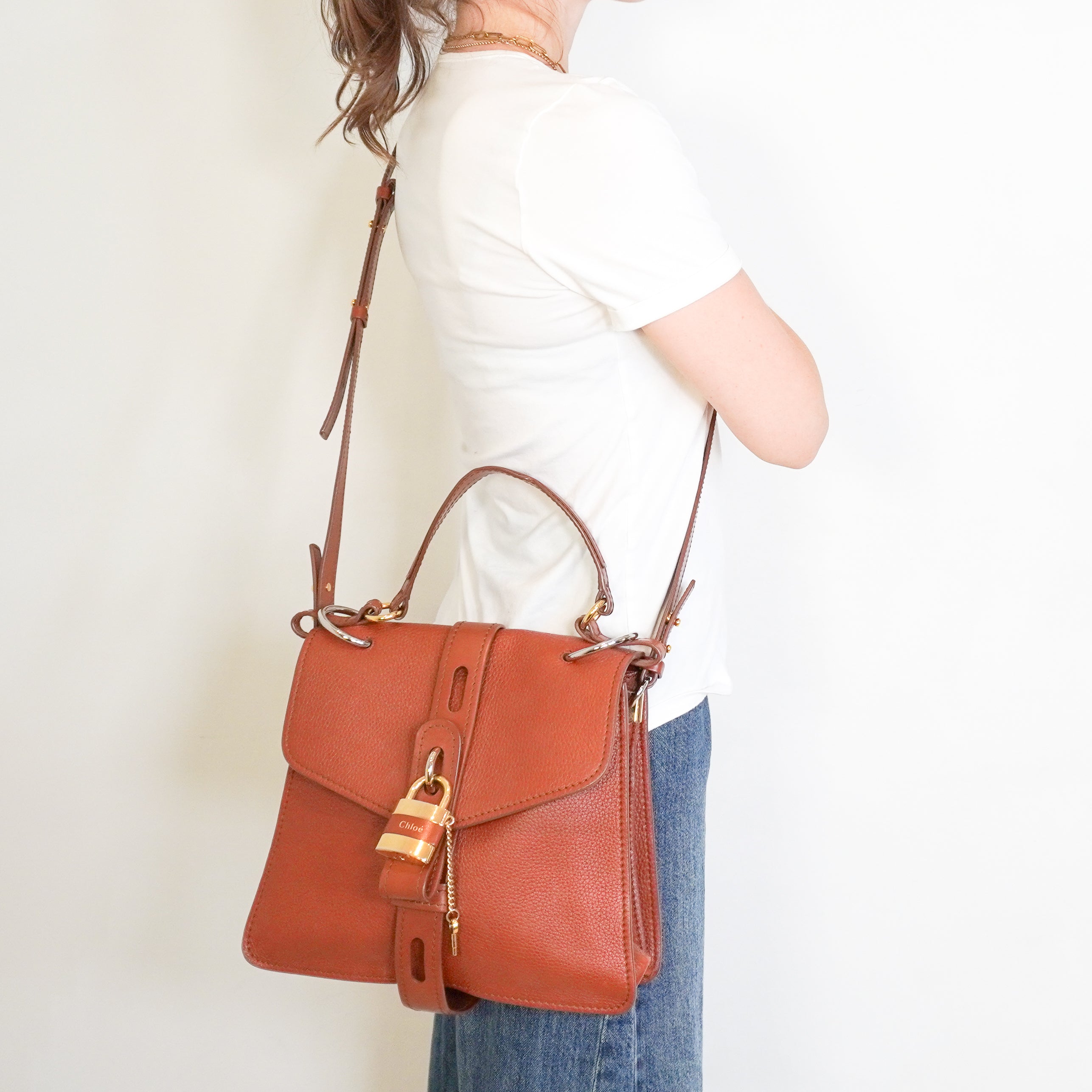 Chloé Aby Medium Day Bag in Sepia Brown (RRP £1520) | Authentic Preloved
