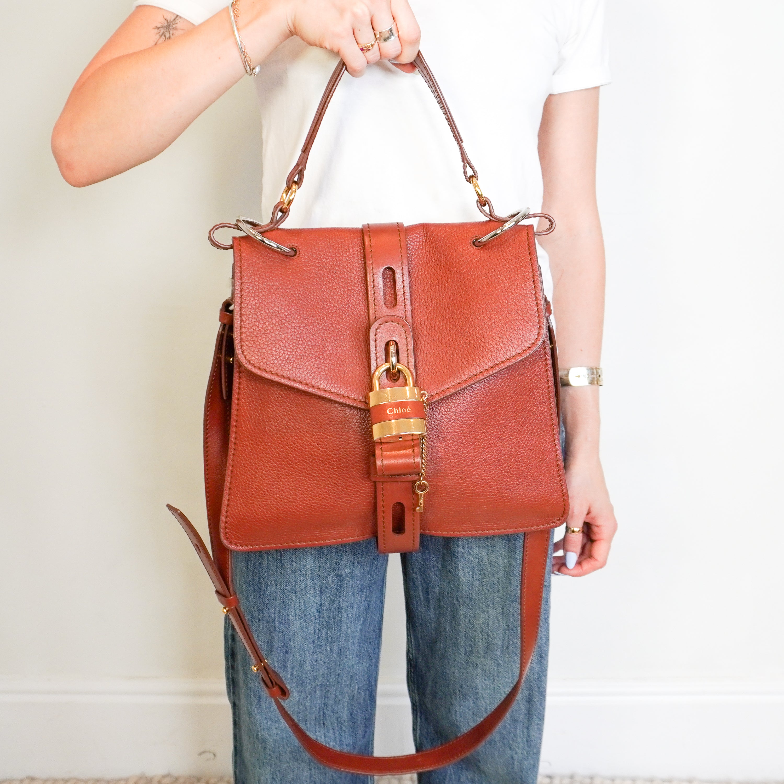 Chloé Aby Medium Day Bag in Sepia Brown (RRP £1520) | Authentic Preloved