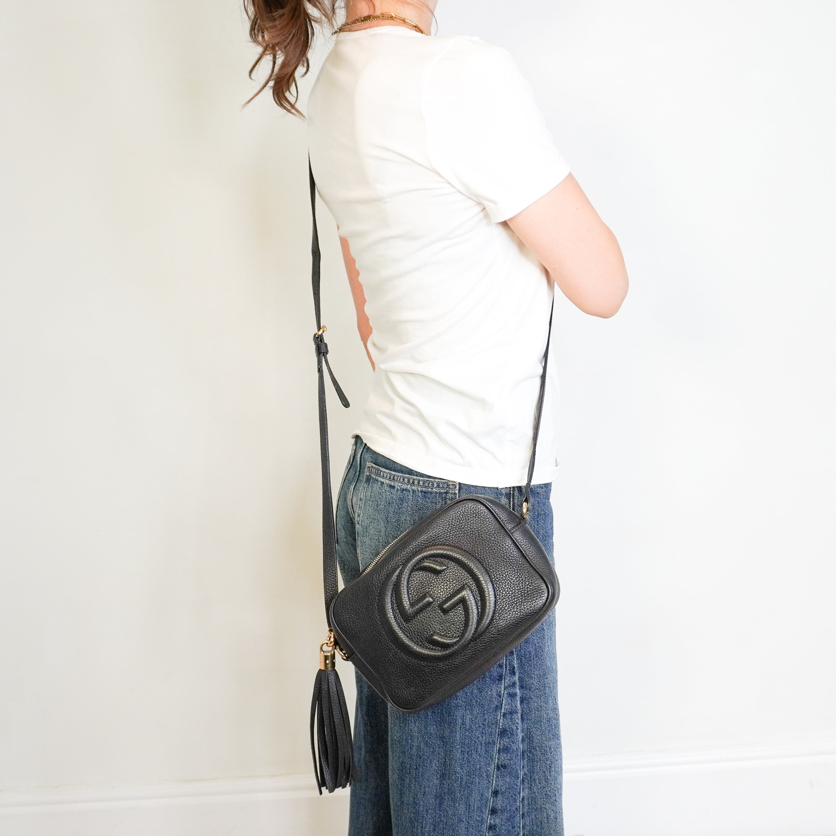 Gucci GG Soho Disco Crossbody Bag in Black (RRP £1200)  | Authentic Preloved