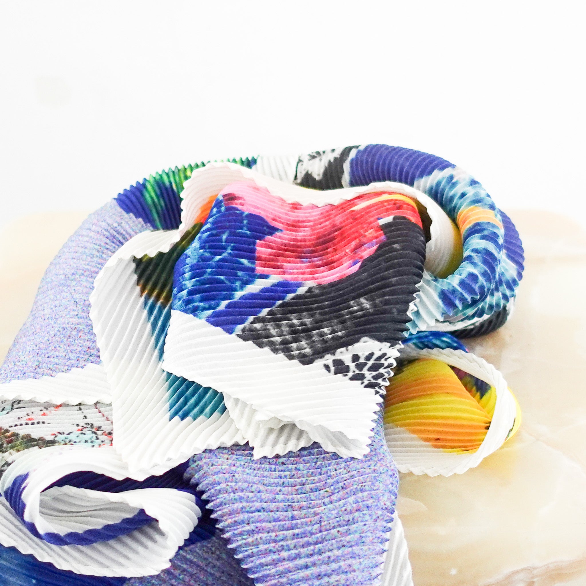 Tropical pleated scarf RRP £100