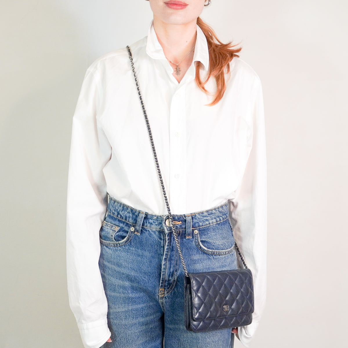 Chanel WOC Classic Navy Silver Hardware (RRP £2930) | Authentic Preloved