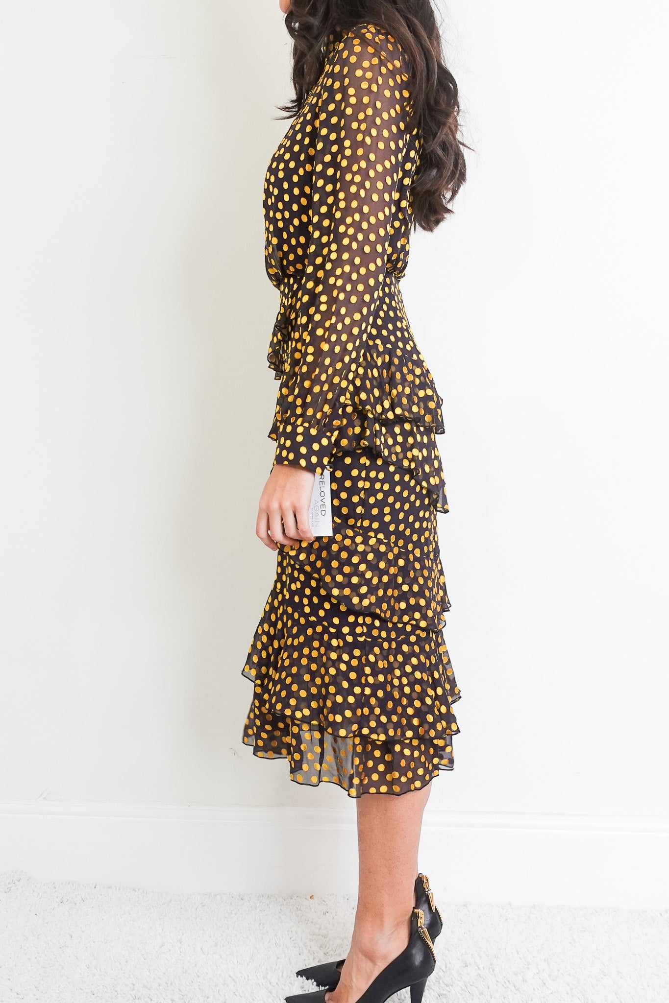 yellow polka dot dress RRP £550