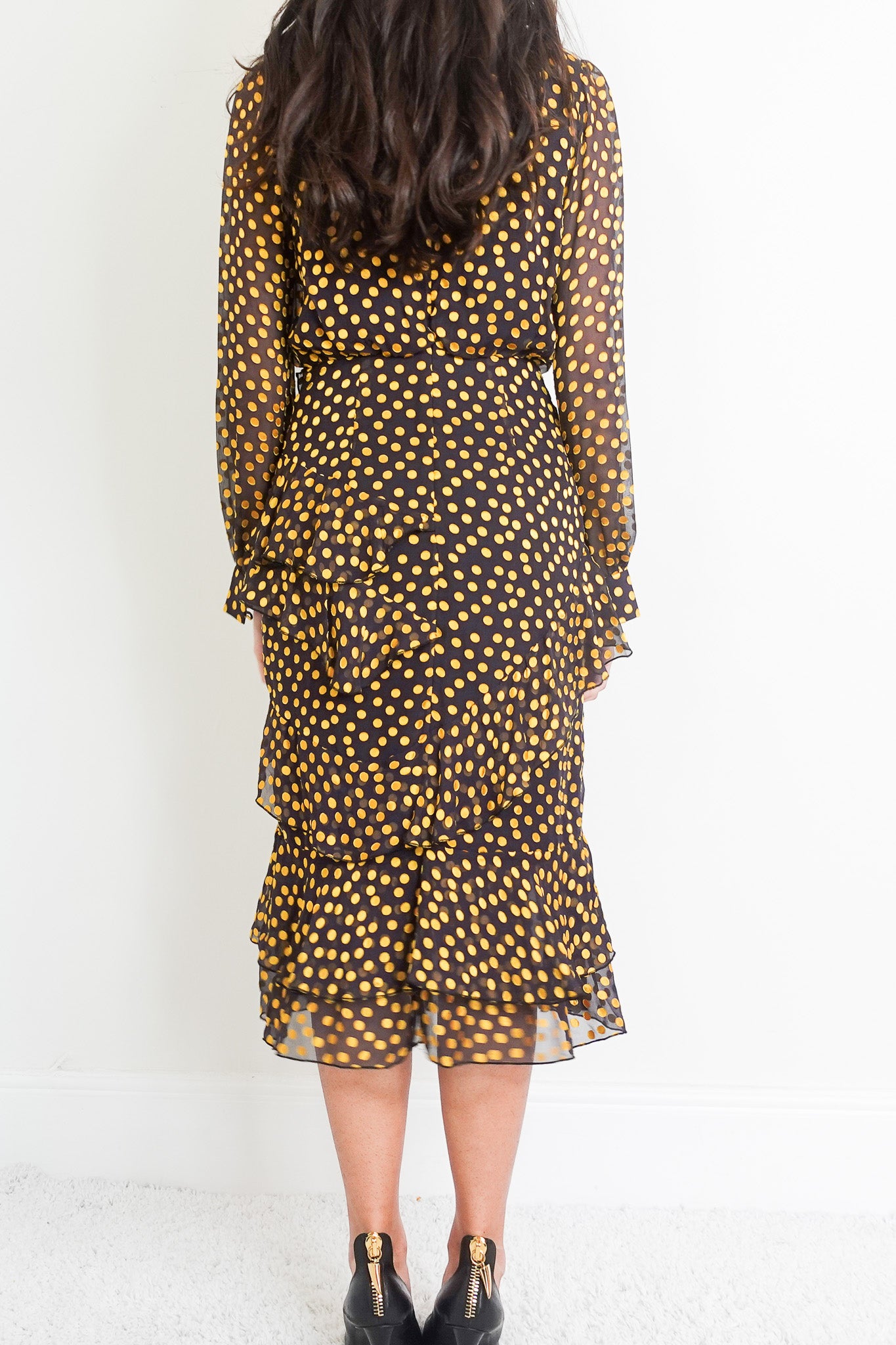 yellow polka dot dress RRP £550