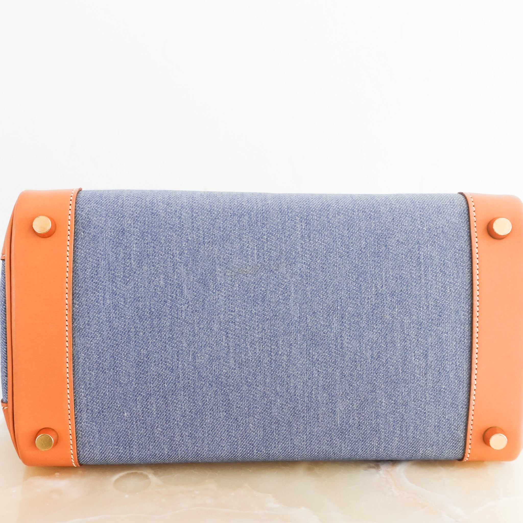 Hermès Birkin 30 in Vache Naturelle leather & Blue Jean toile | Authentic Preloved - Reloved Again