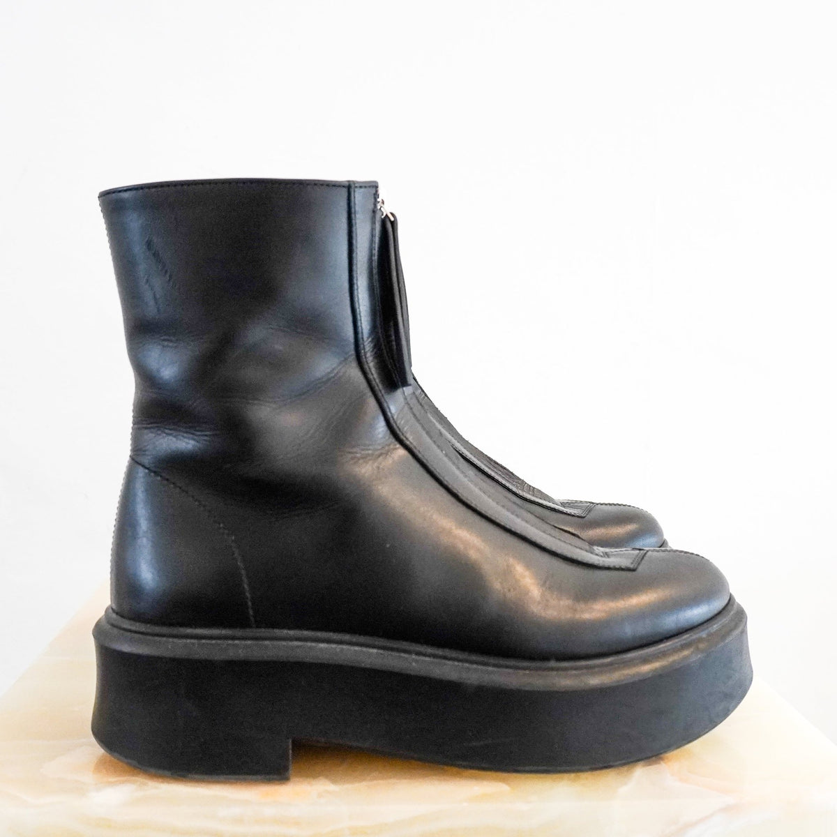 The Row Zipped Ankle Boots (RRP £1450) | Authentic Preloved - Reloved Again