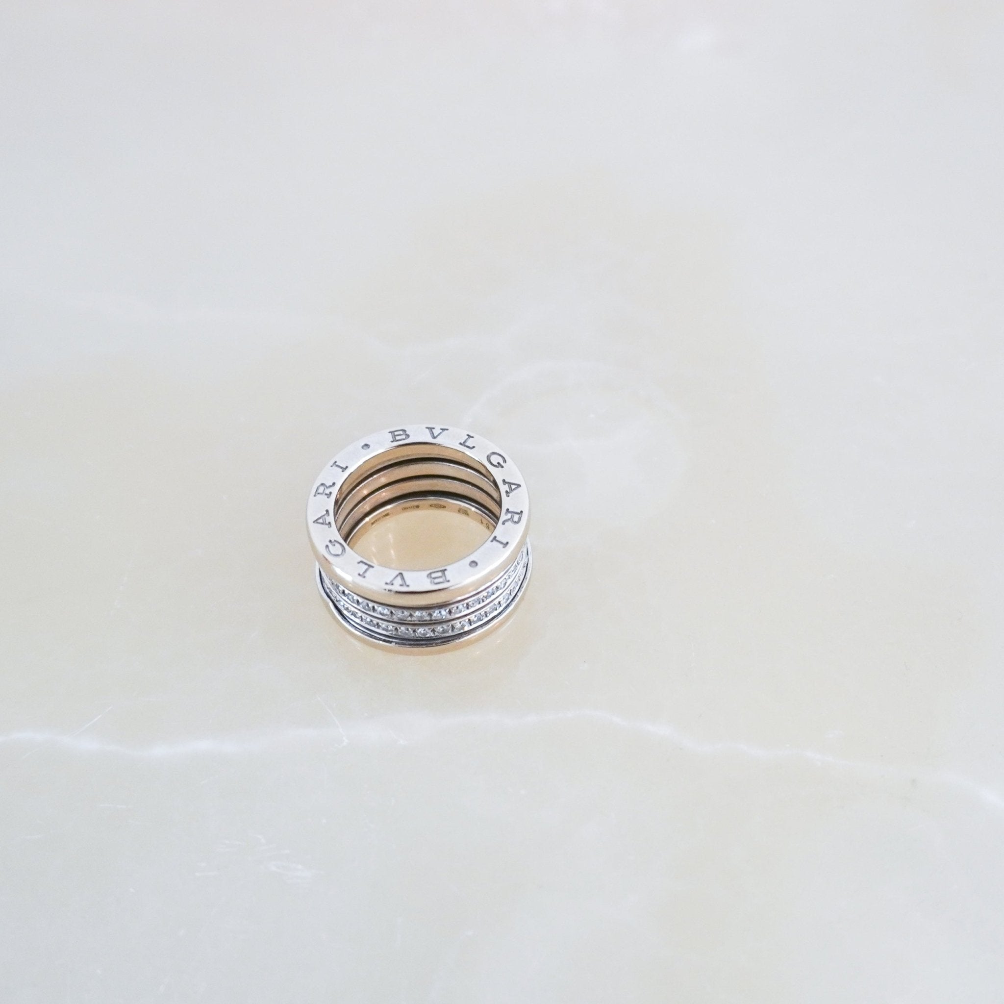 Bvlgari B.zero1 Three - Band Full Pavé Diamond Ring in 18k White Gold (RRP £12000) | Authentic Preloved FINAL SALE - Reloved Again