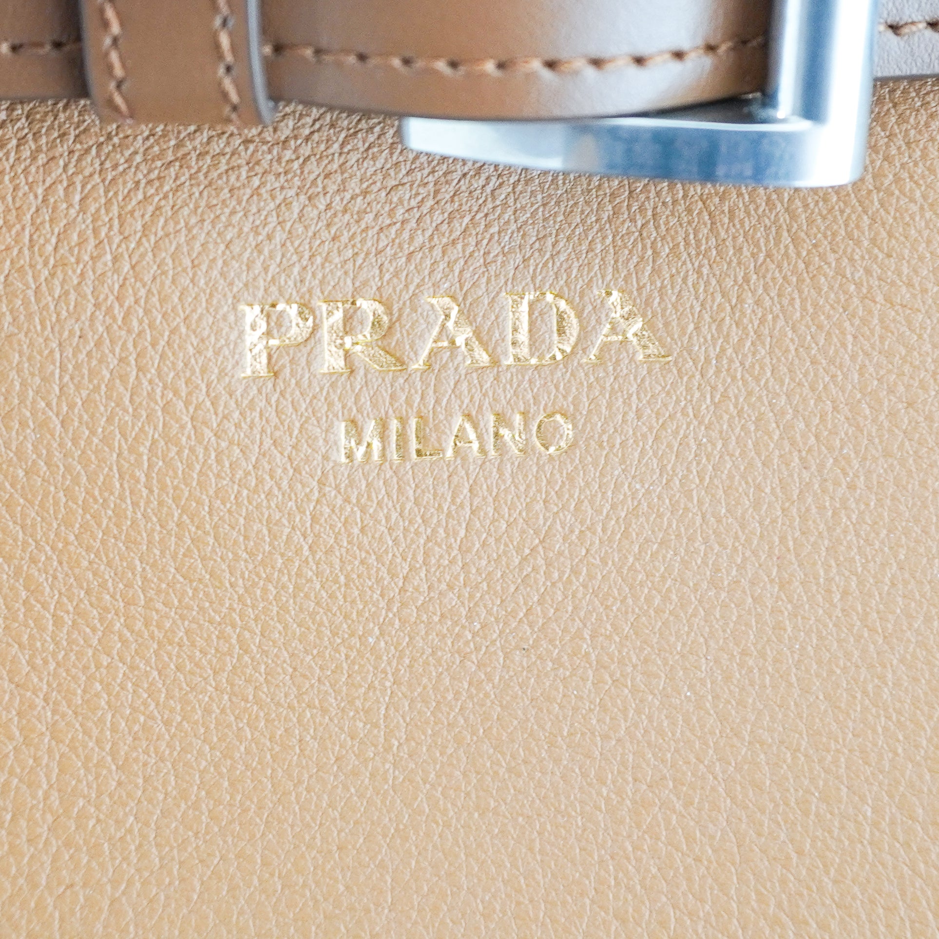 CURRENT SEASON Prada Large Brown Buckle Tote Bag (RRP £4500) | Authentic Preloved - Reloved Again