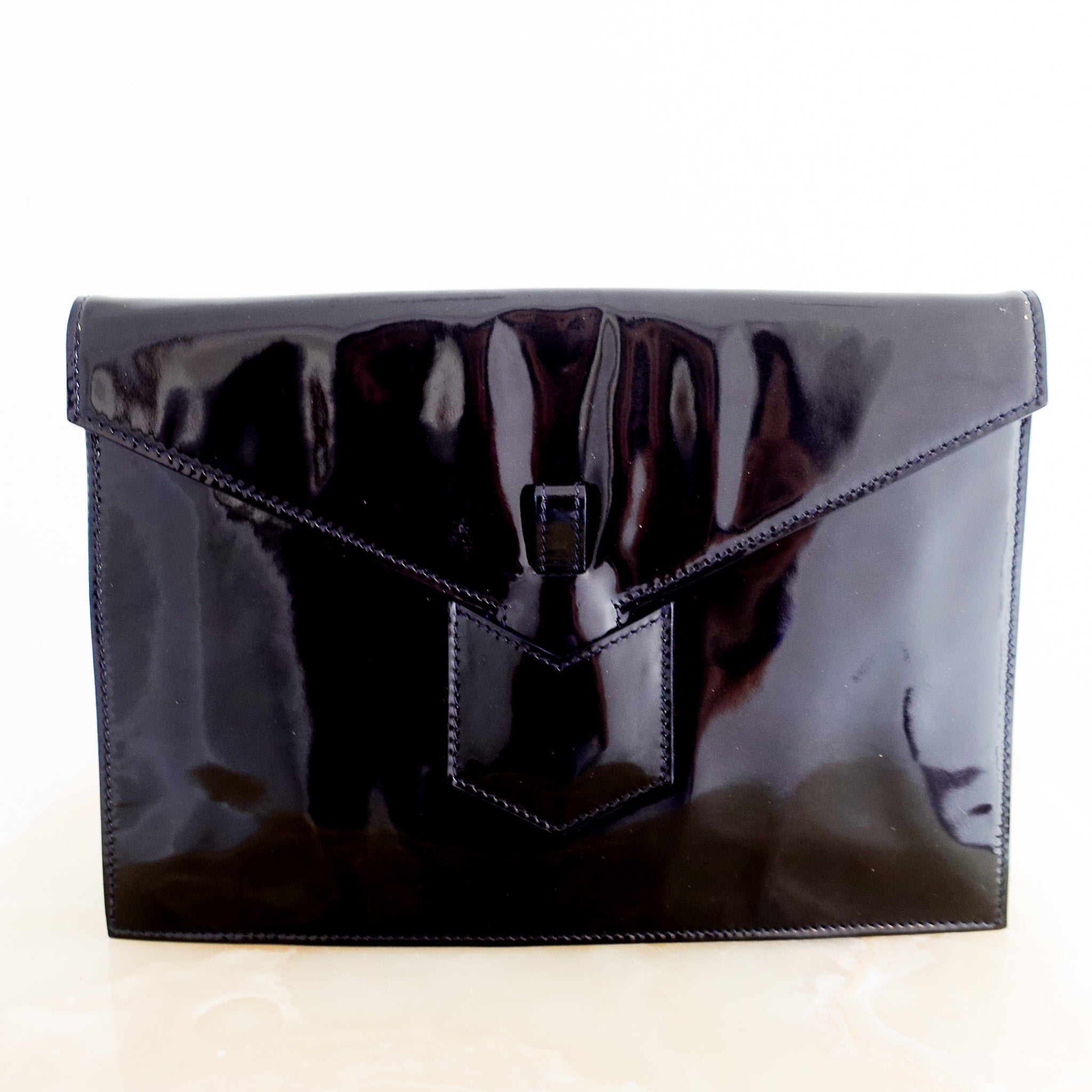 Saint Laurent Vintage Patent Clutch | Authentic Preloved - Reloved Again