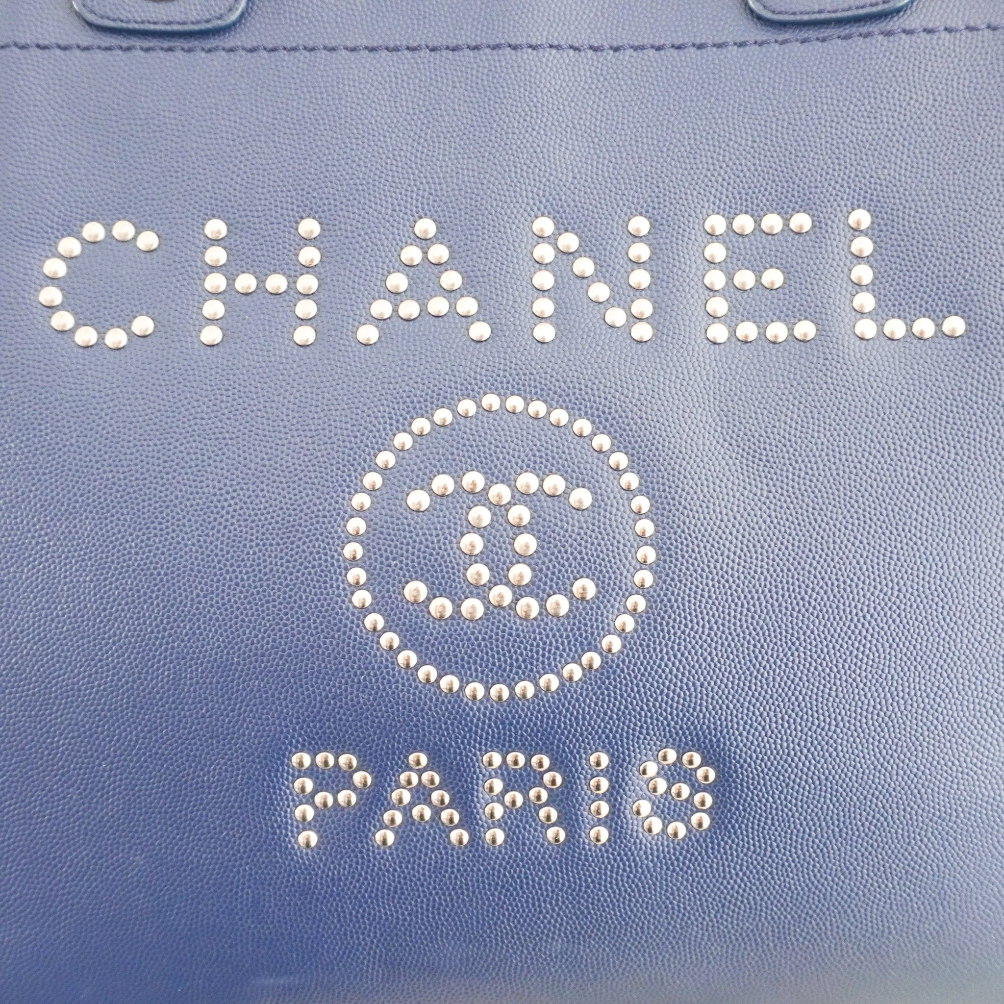 Chanel Blue Leather Deauville Tote Bag (RRP £3800) | Authentic Preloved - Reloved Again