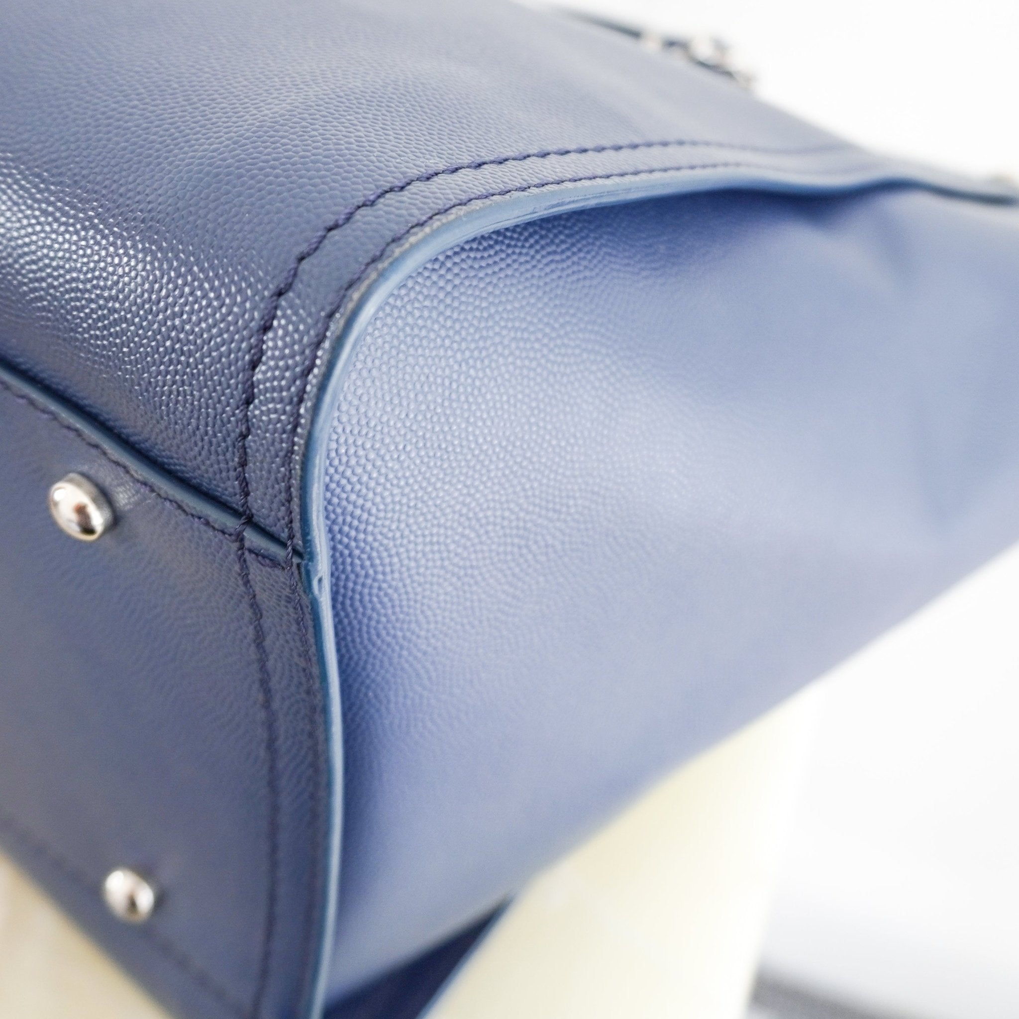 Chanel Blue Leather Deauville Tote Bag (RRP £3800) | Authentic Preloved - Reloved Again
