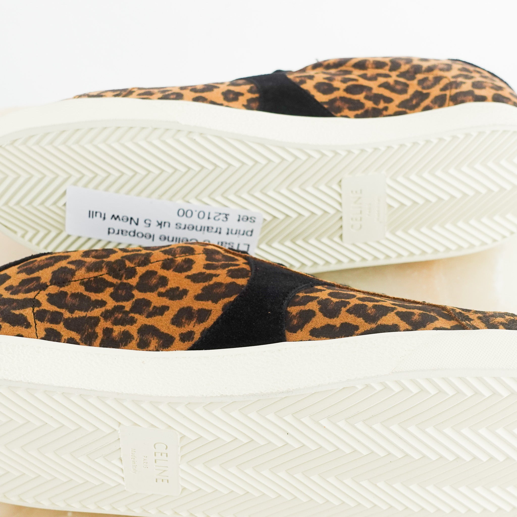 NEW Celine Animal Print Triomphe Trainers | Authentic Preloved