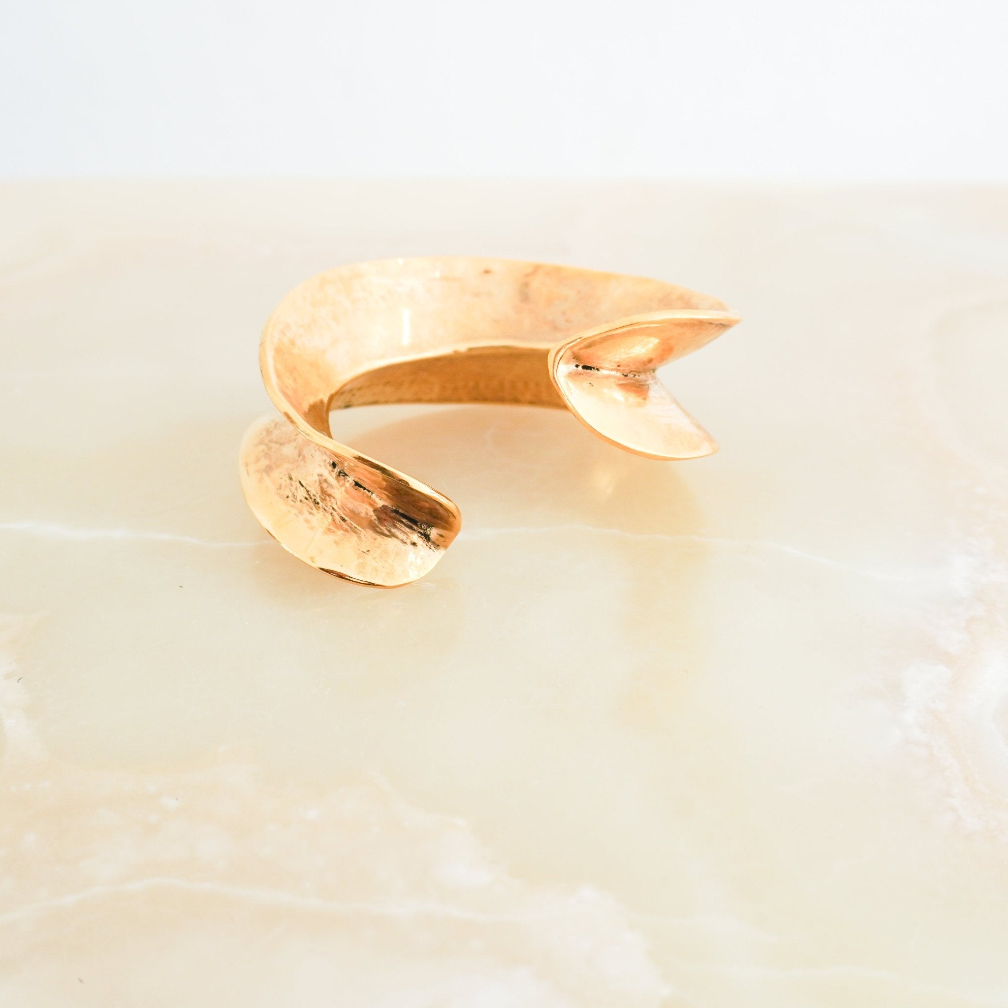 Saint Laurent Gold Plated Sculptured Cuff Bracelet (RRP £595) | Authentic Preloved FINAL SALE - Reloved Again