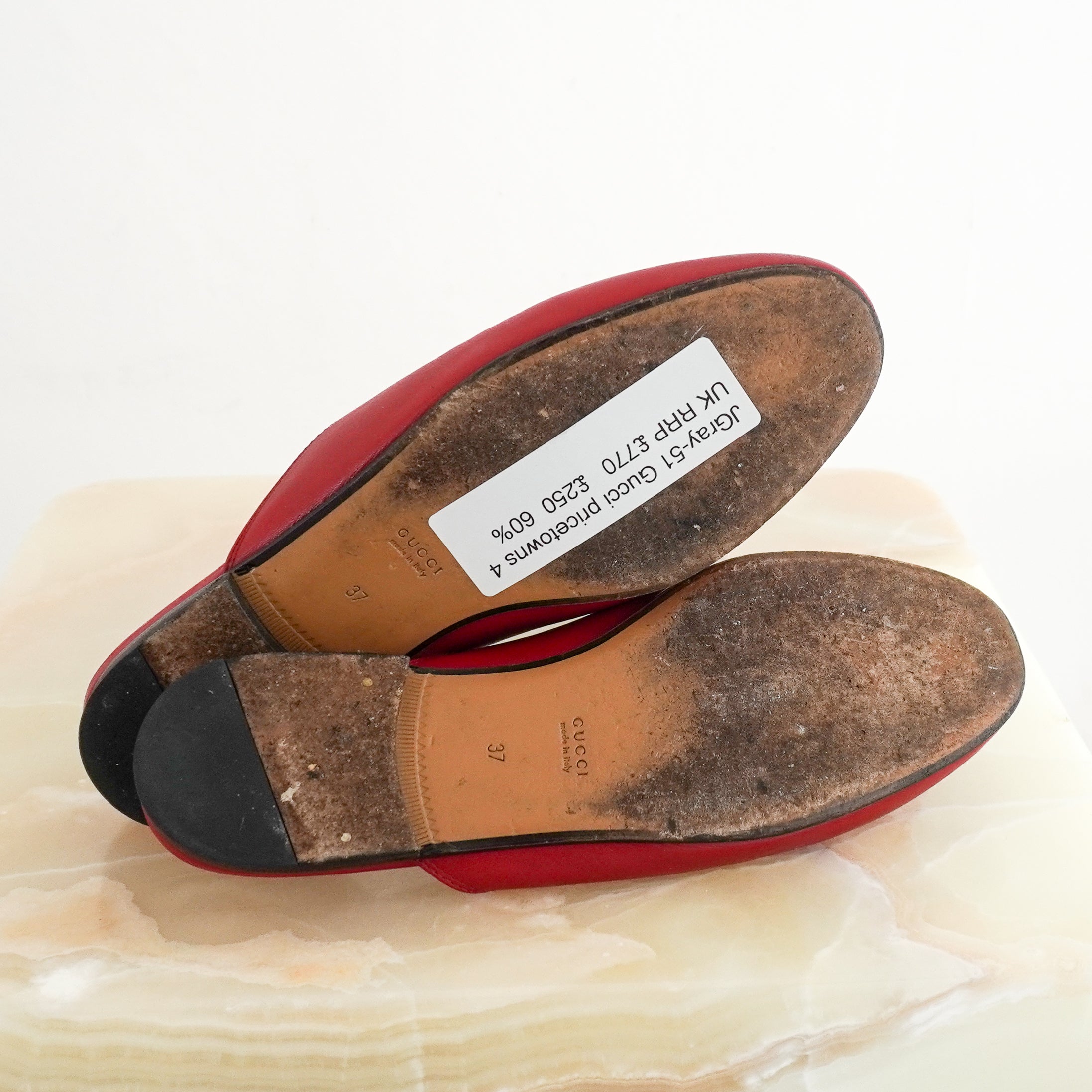 Gucci Princetown Red Leather Horsebit Mules (RRP £760) | Authentic Preloved