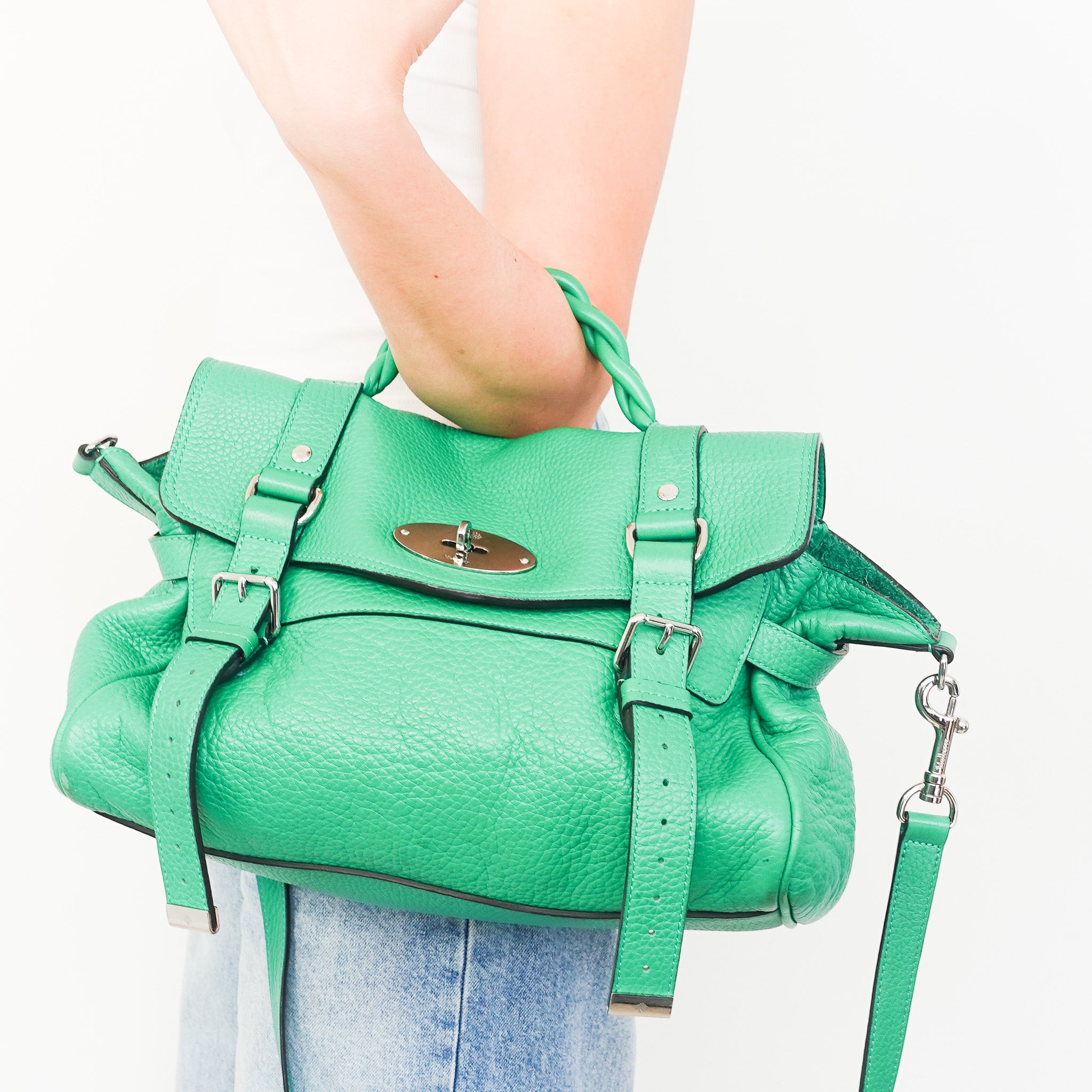 Mulberry Alexa Bag in green RRP £1195 | Authentic Preloved