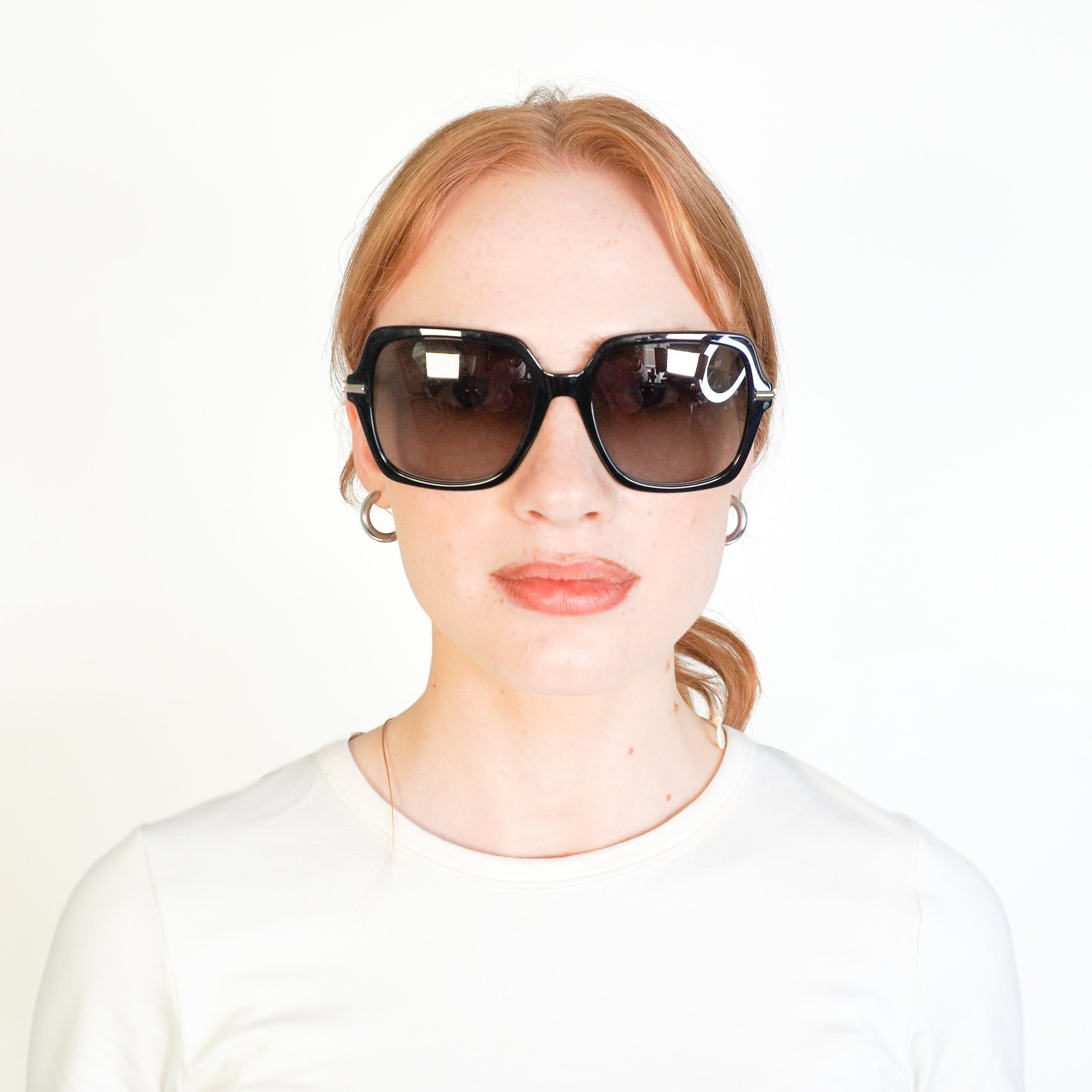 Ferragamo SF2076S 001 Black Oversized Square Sunglasses (RRP £350) | Authentic Preloved FINAL SALE