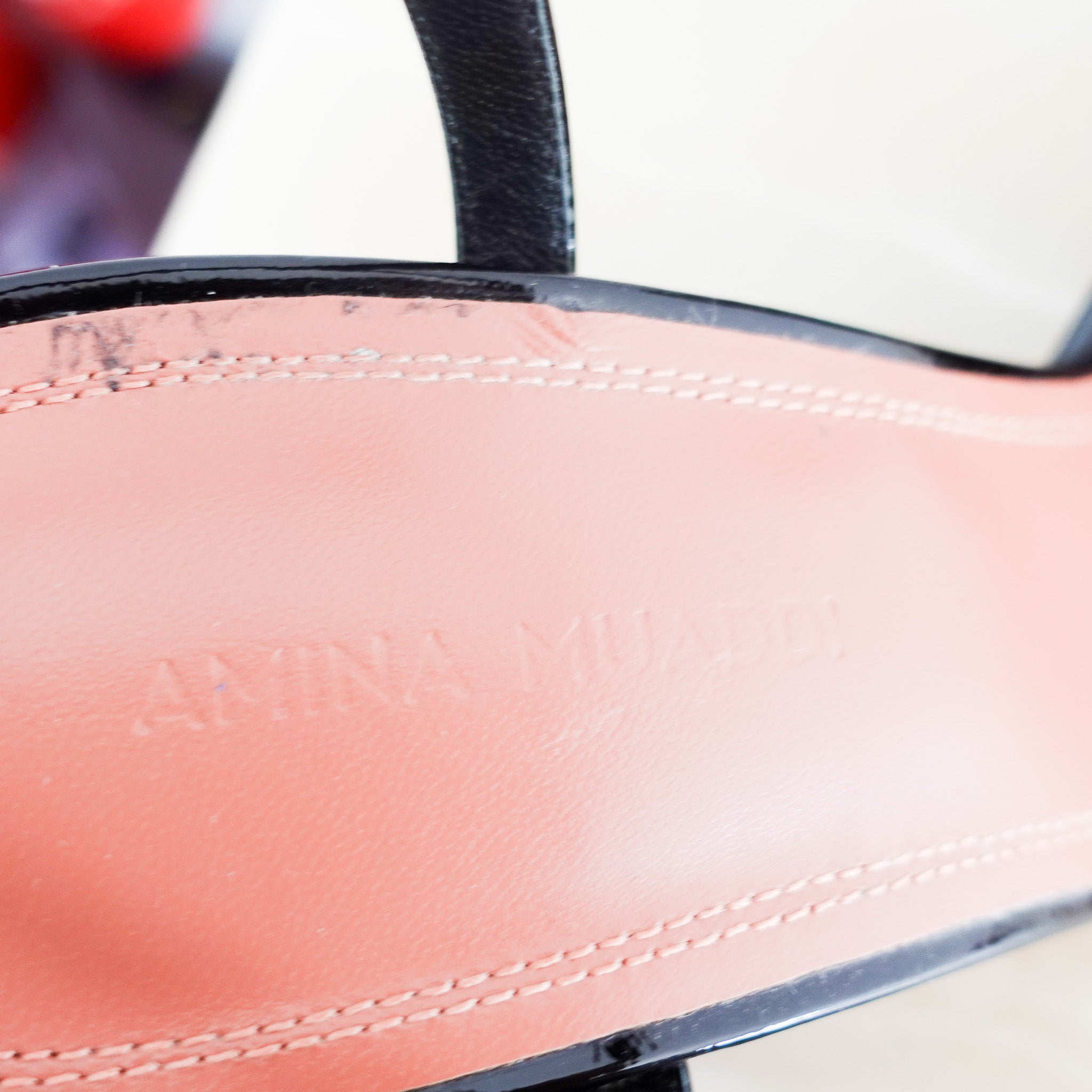 Amina Muaddi Charlotte 95 Patent Leather Pumps RRP £760 | Authentic Preloved - Reloved Again