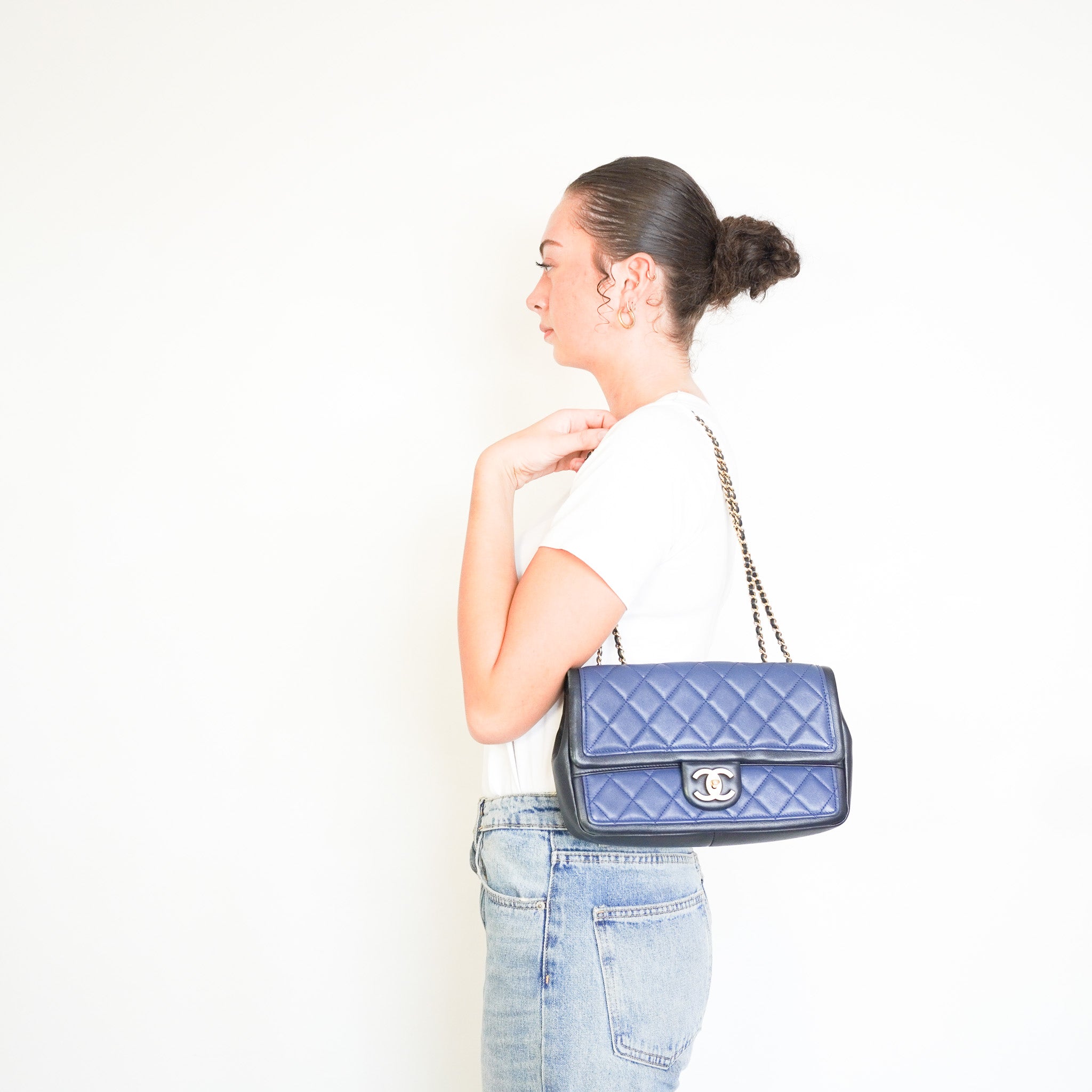 Chanel Bi - Colour Matelasse Single Flap Bag RRP £7,000 | Authentic Preloved - Reloved Again