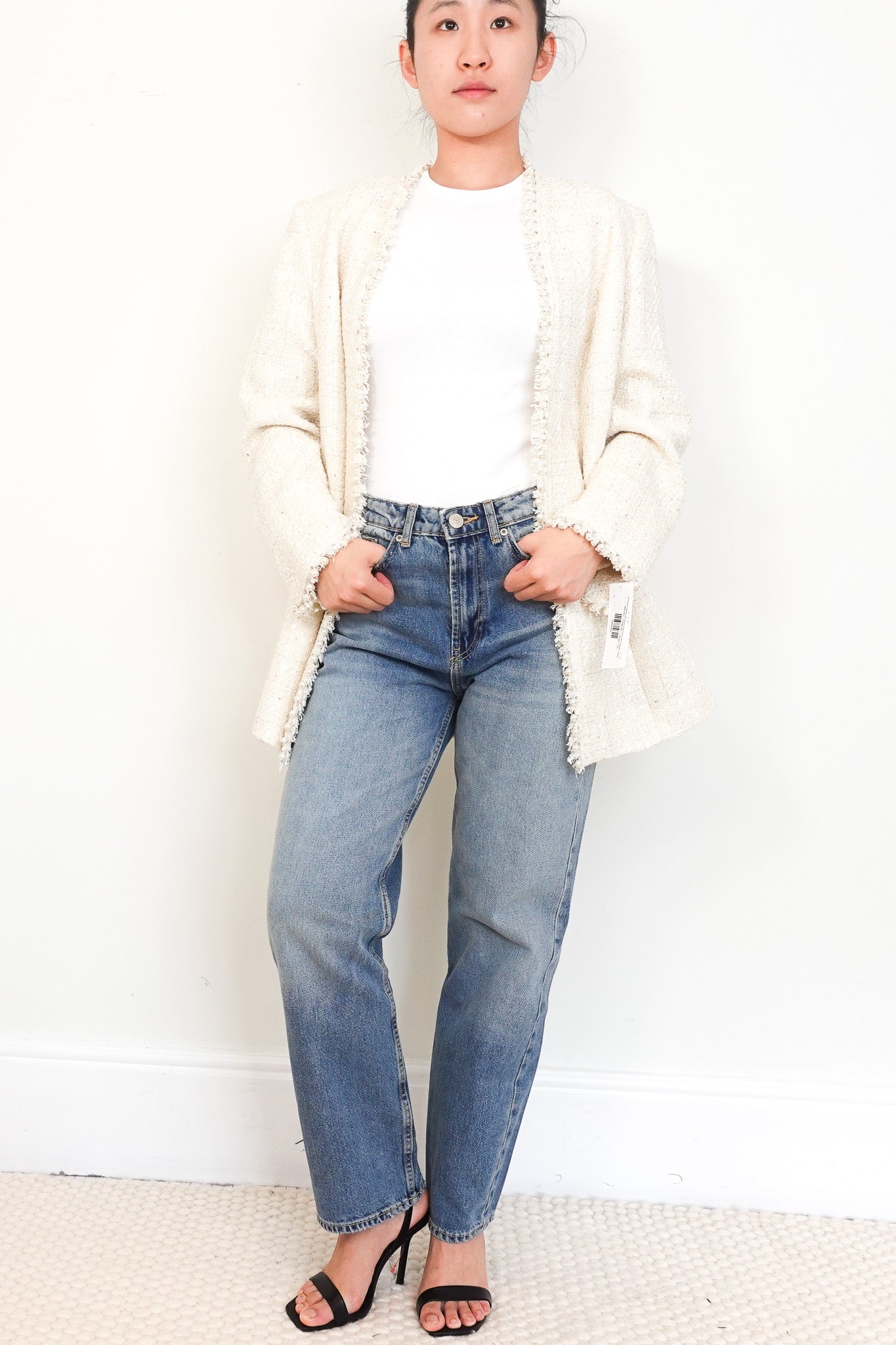 NEW Marina Rinaldi Cream Boucle Jacket RRP £1000 | Authentic Preloved - Reloved Again