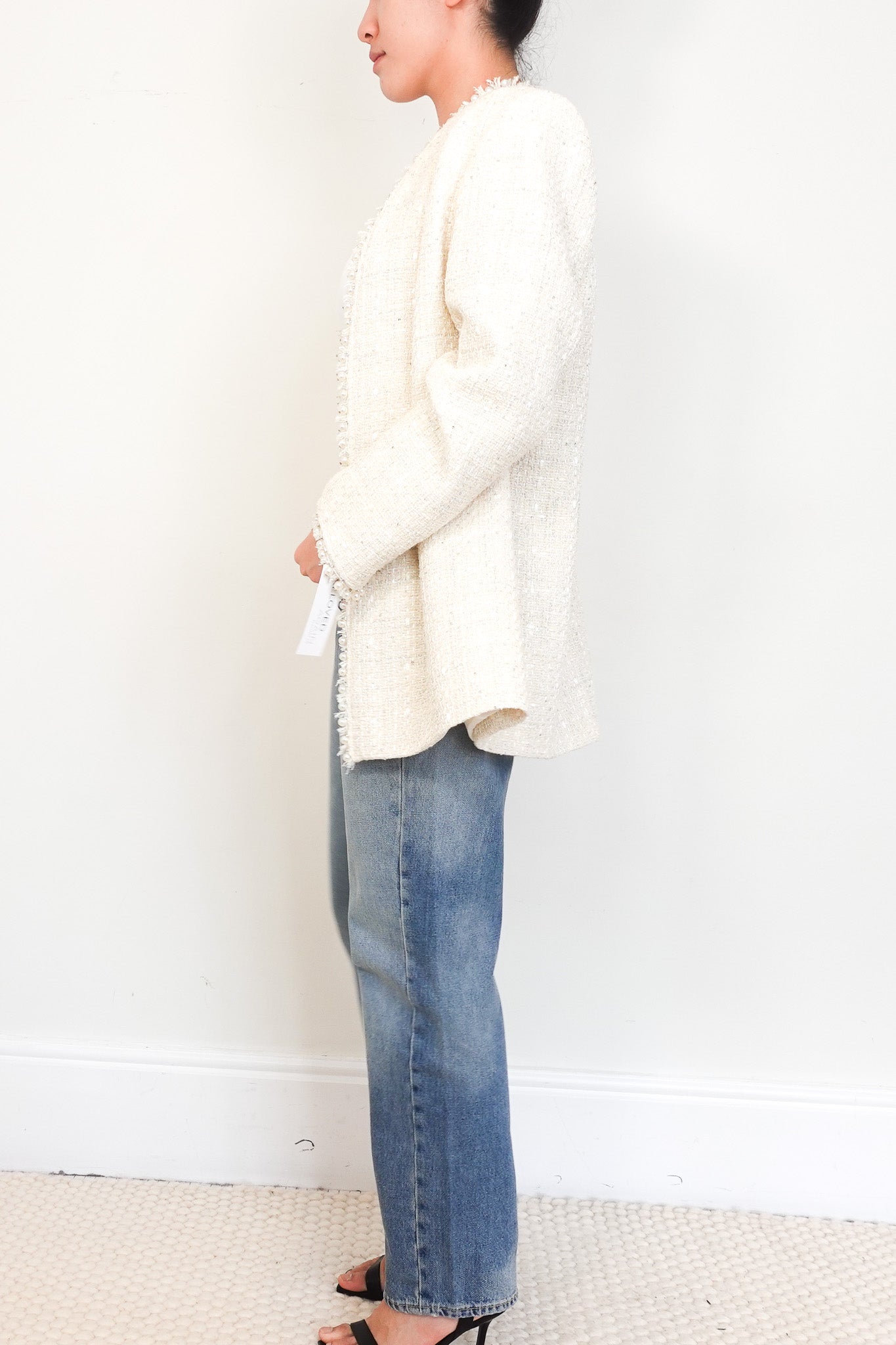 NEW Marina Rinaldi Cream Boucle Jacket RRP £1000 | Authentic Preloved - Reloved Again