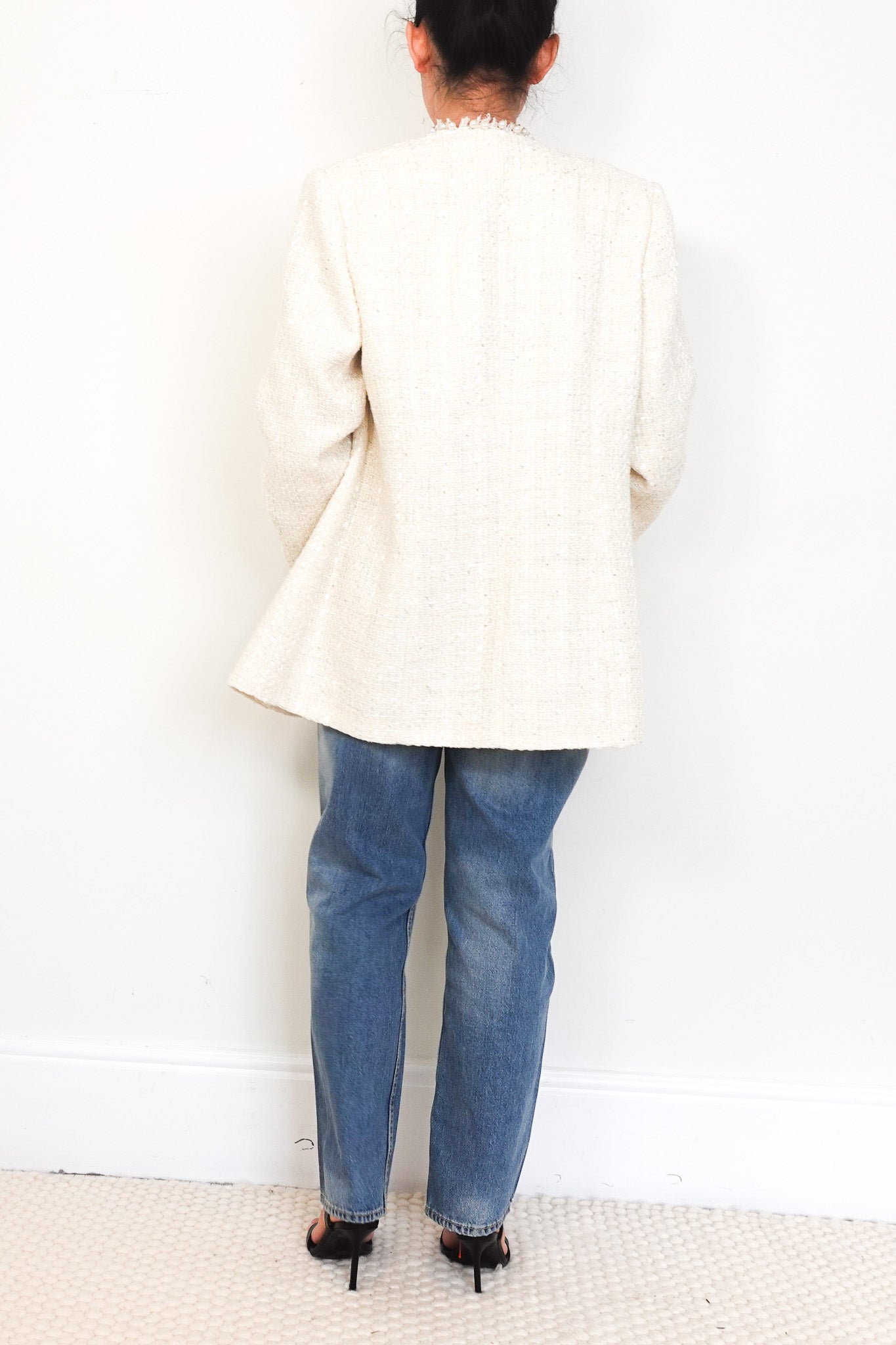 NEW Marina Rinaldi Cream Boucle Jacket RRP £1000 | Authentic Preloved - Reloved Again