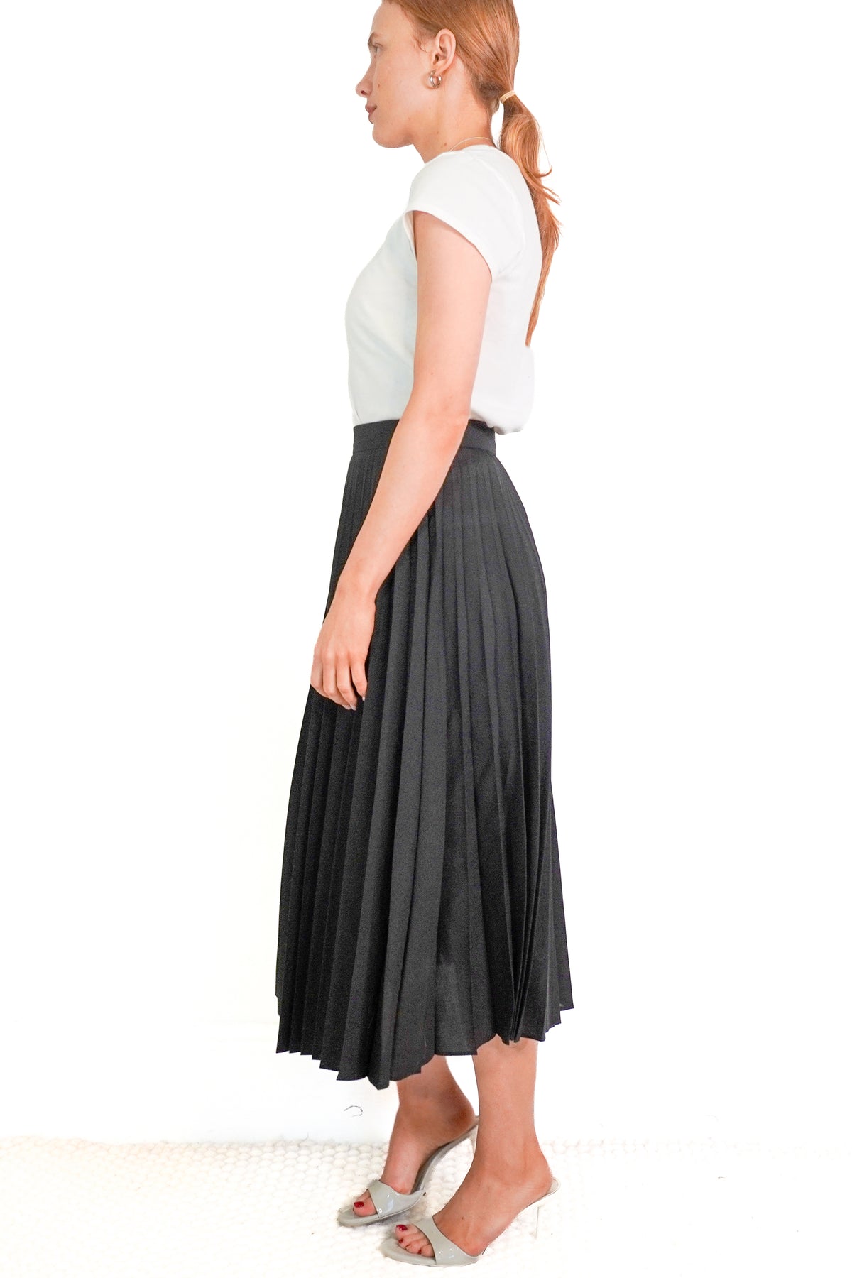 Margaret Howell Pleated Wool Skirt (RRP £595) | Authentic Preloved - Reloved Again