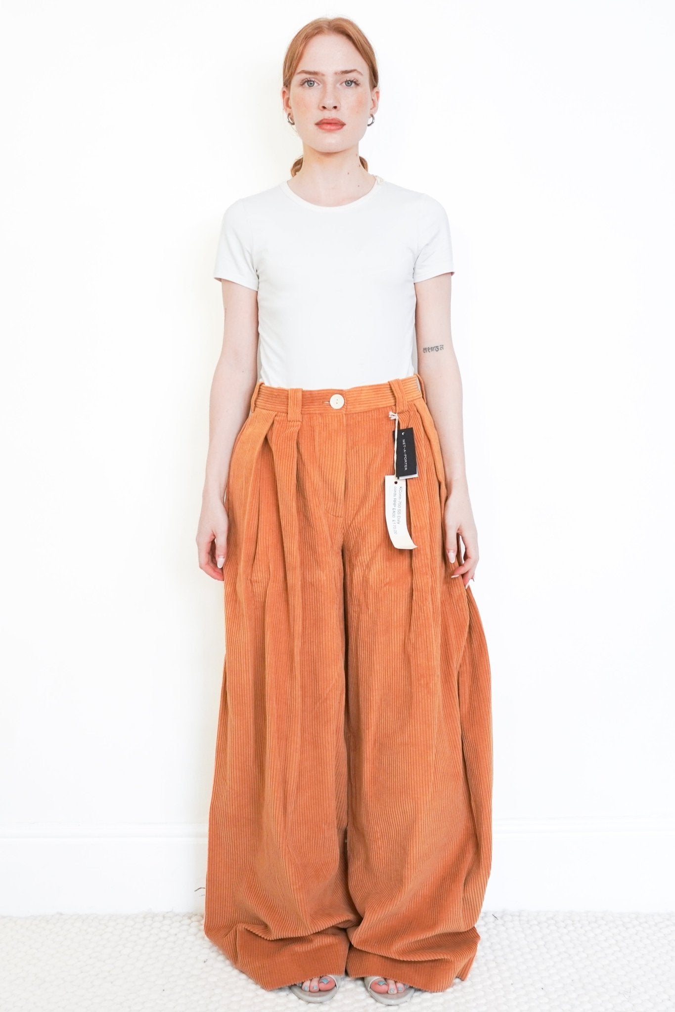 NEW S.S. Daley Orange Corduroy Trousers (RRP £400) | Authentic Preloved - Reloved Again