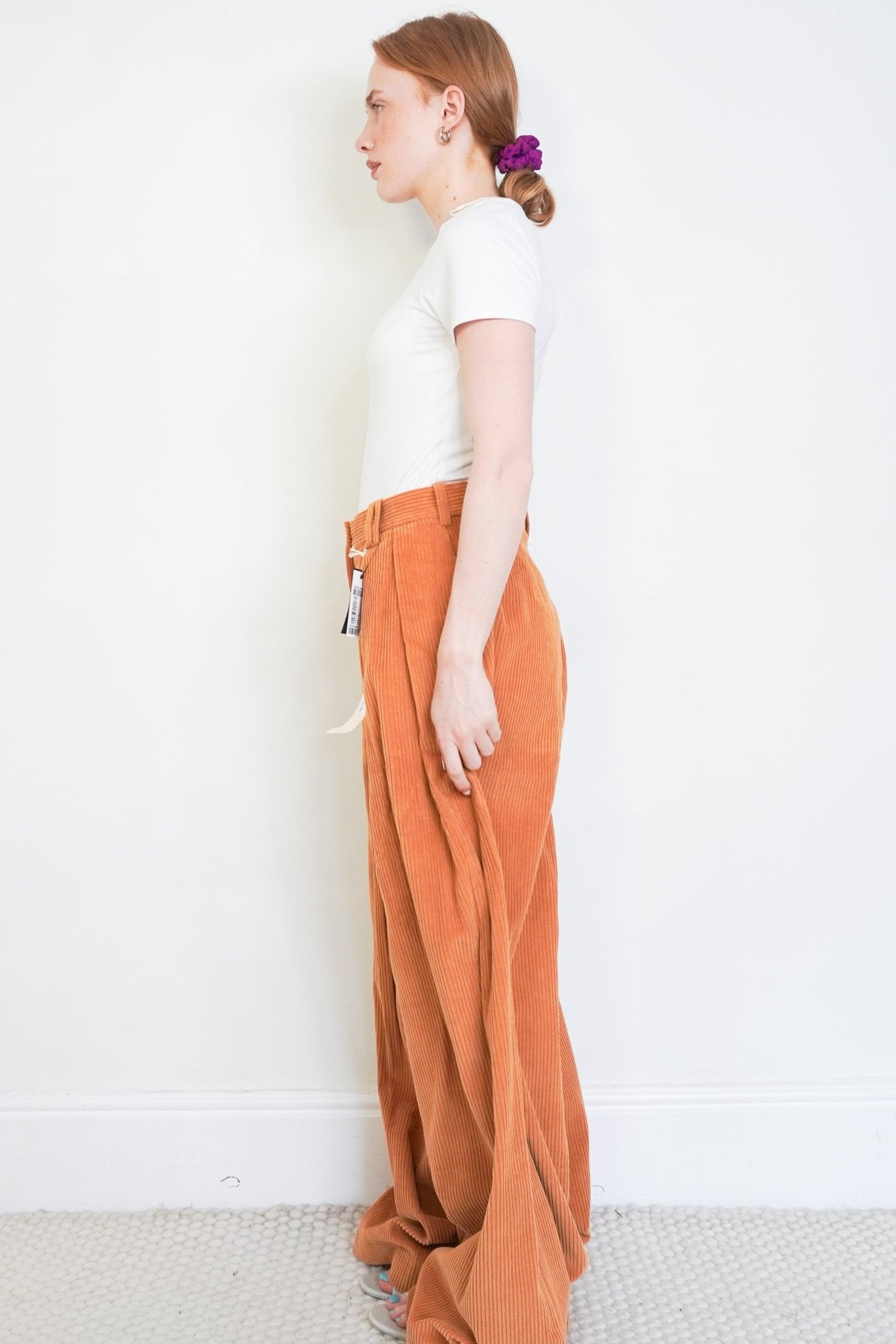NEW S.S. Daley Orange Corduroy Trousers (RRP £400) | Authentic Preloved - Reloved Again