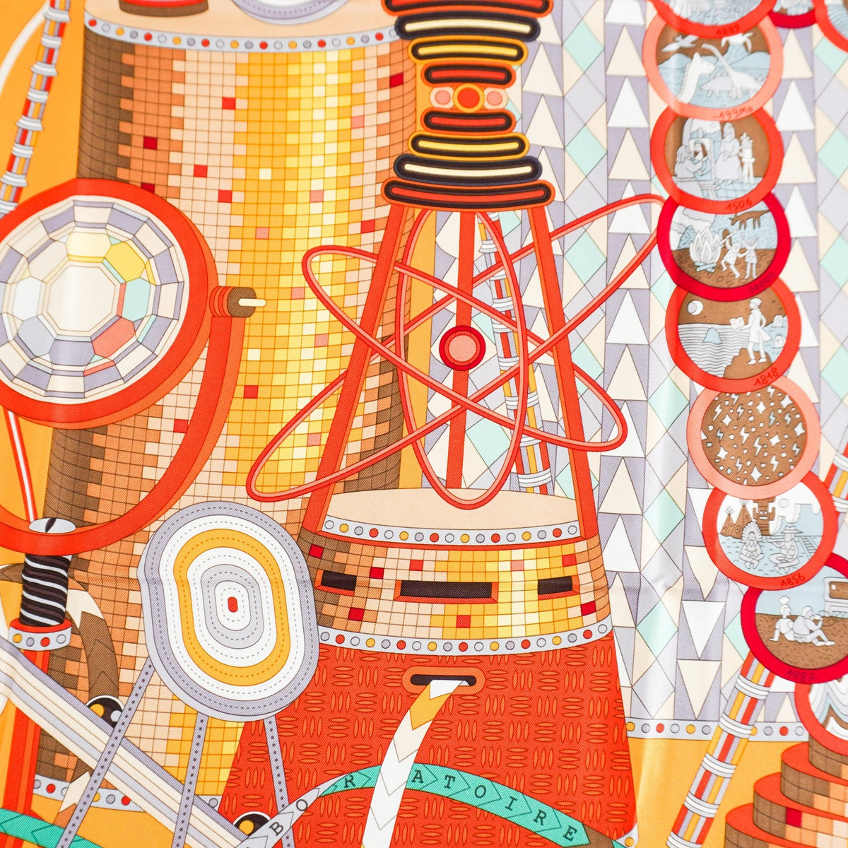 Hermès Le Laboratoire du Temps Silk Scarf Carré 90 (RRP £520) | FINAL SALE Authentic Preloved - Reloved Again