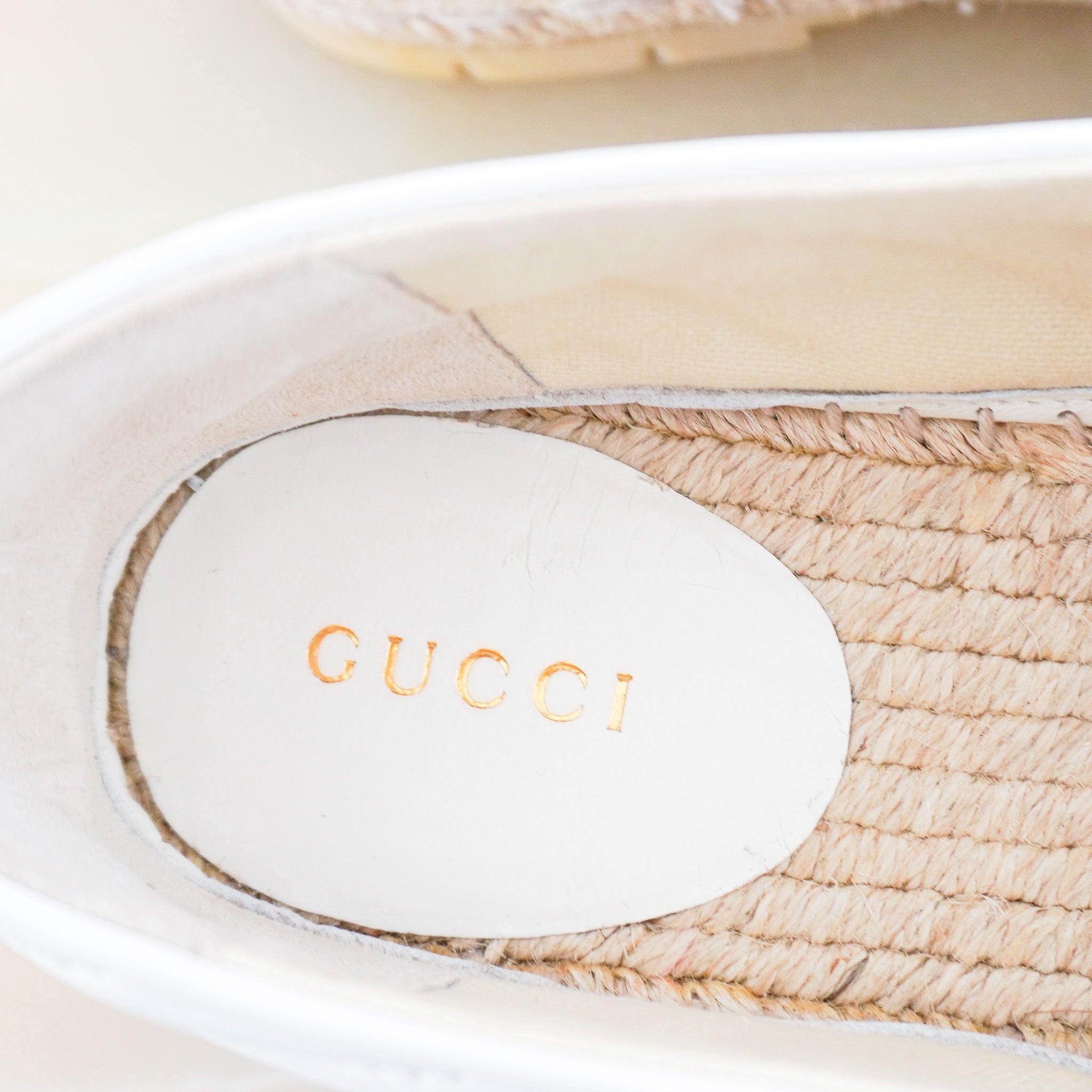 NEW Gucci White GG Marmont Leather Espadrilles (RRP £550) | Authentic Preloved - Reloved Again