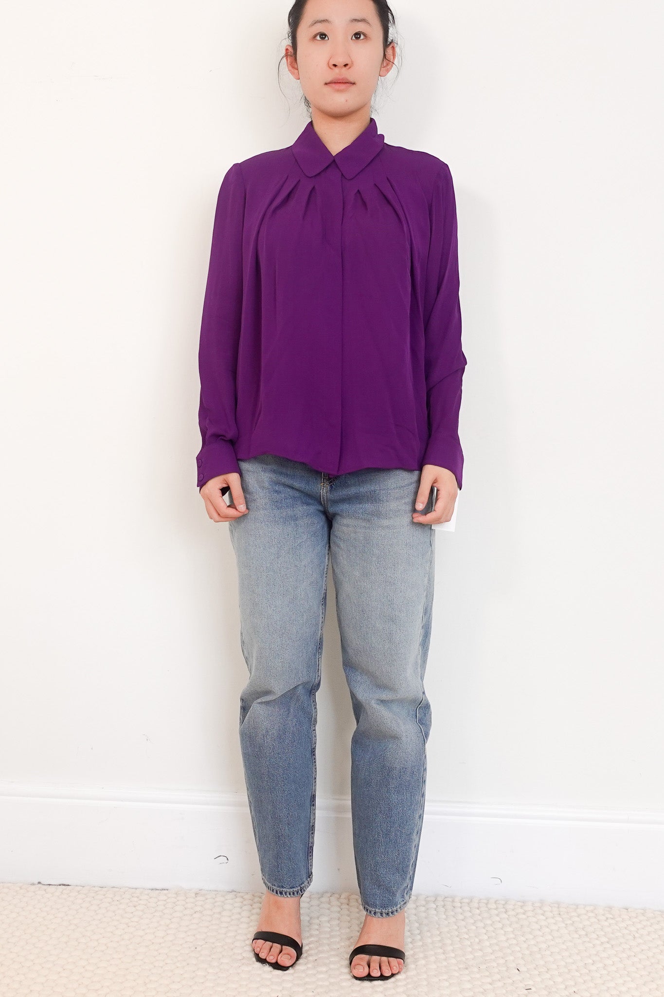 Emporio Armani Purple Silk Blouse | Authentic Preloved - Reloved Again