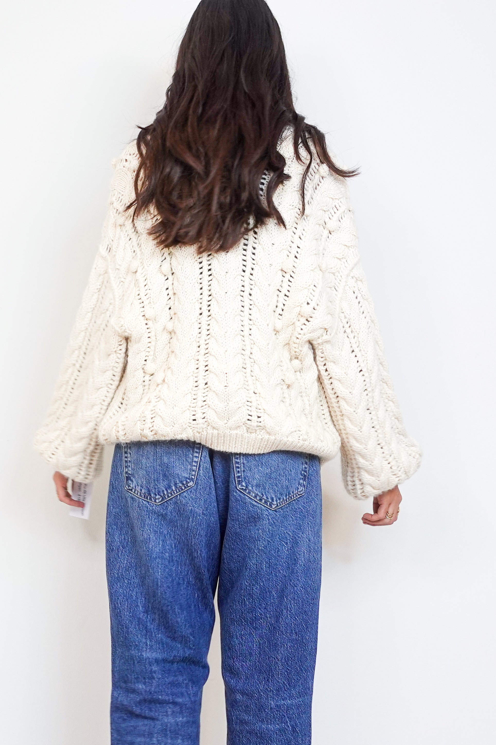 Cream textured cardigan RRP £459