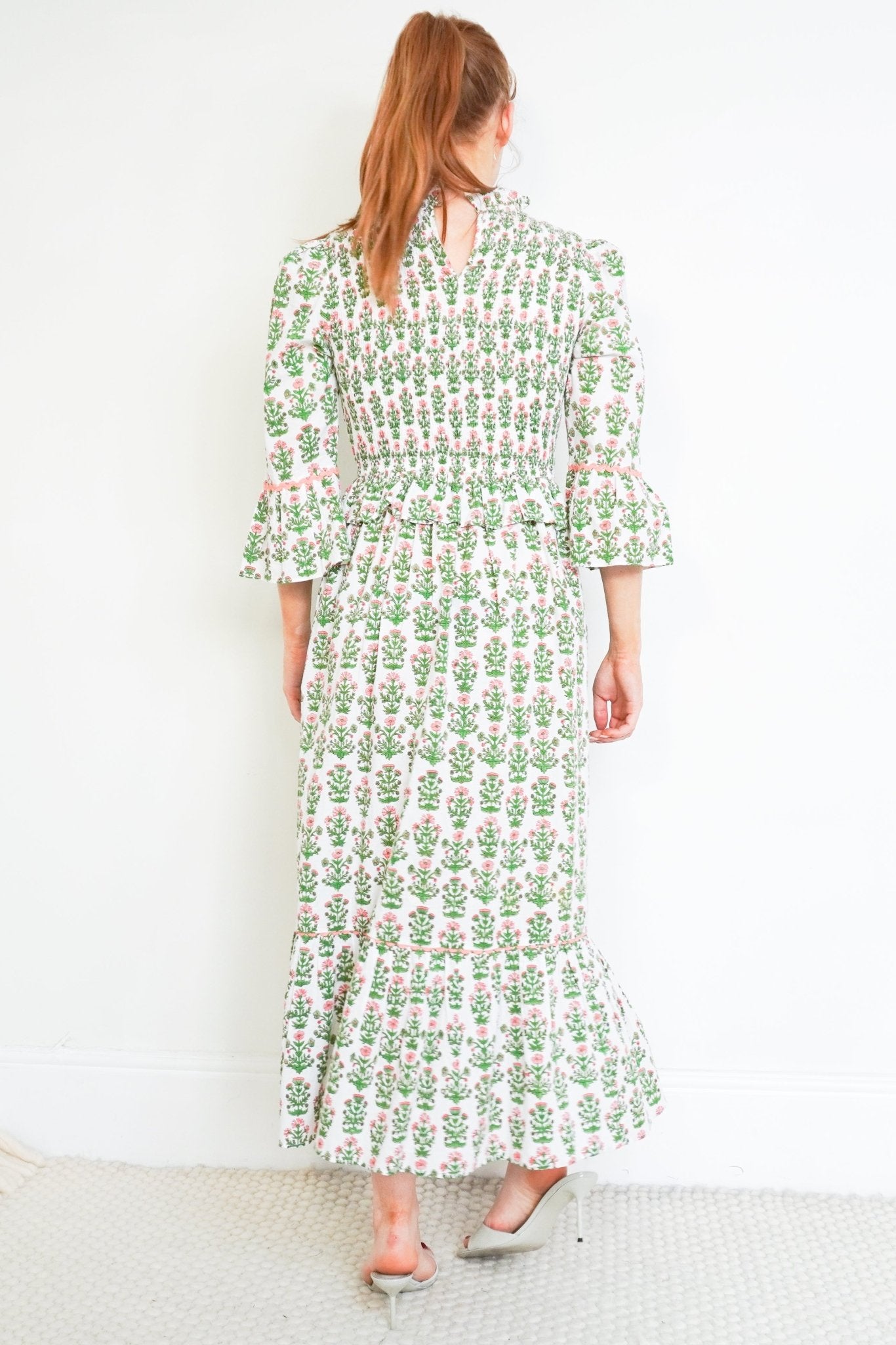 Green Pink City Prints Dress (RRP £215) | Authentic Preloved - Reloved Again