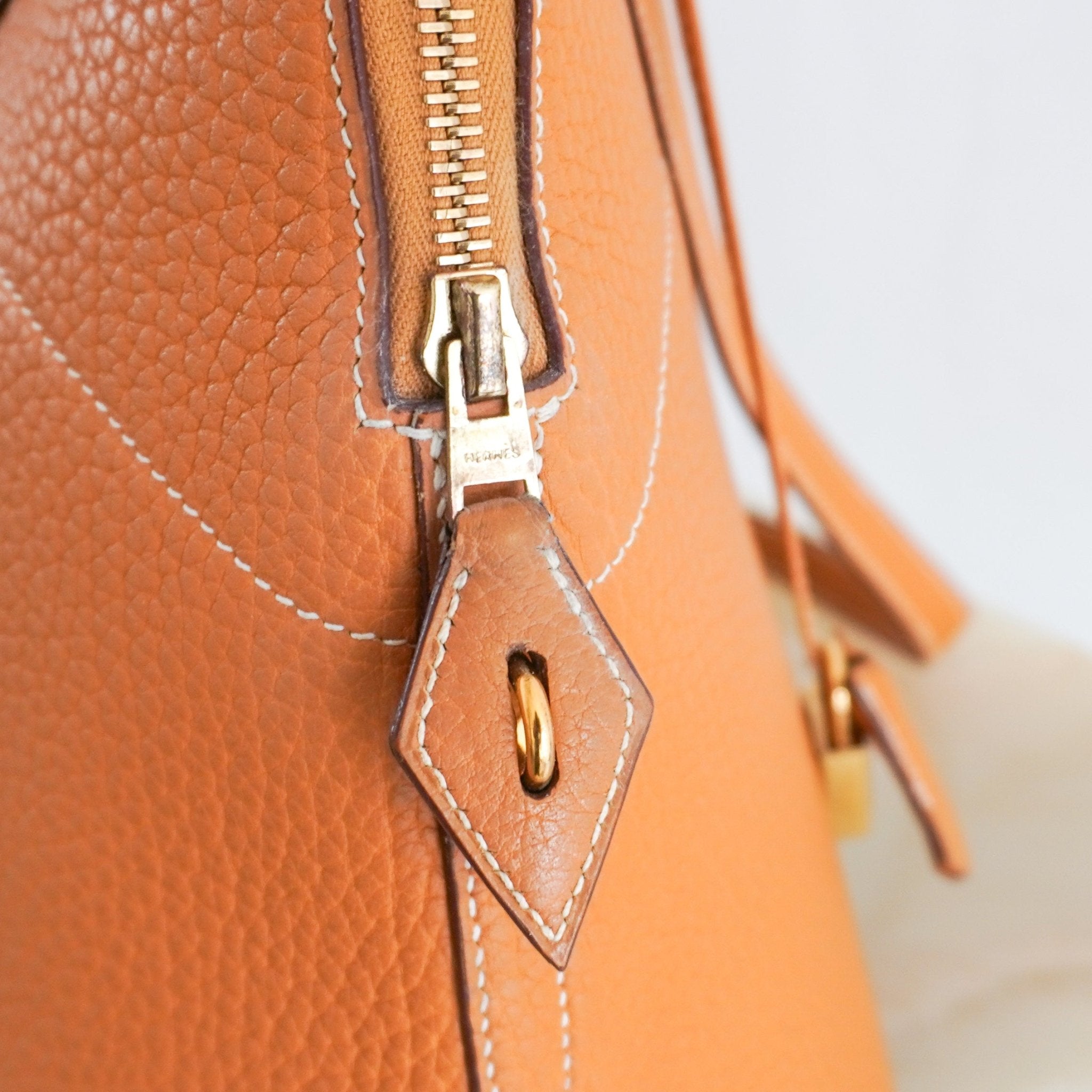 Hermès Bolide 35 Bag in Gold Togo Leather and Gold Tone Hardware (RRP £6000) | Authentic Preloved - Reloved Again