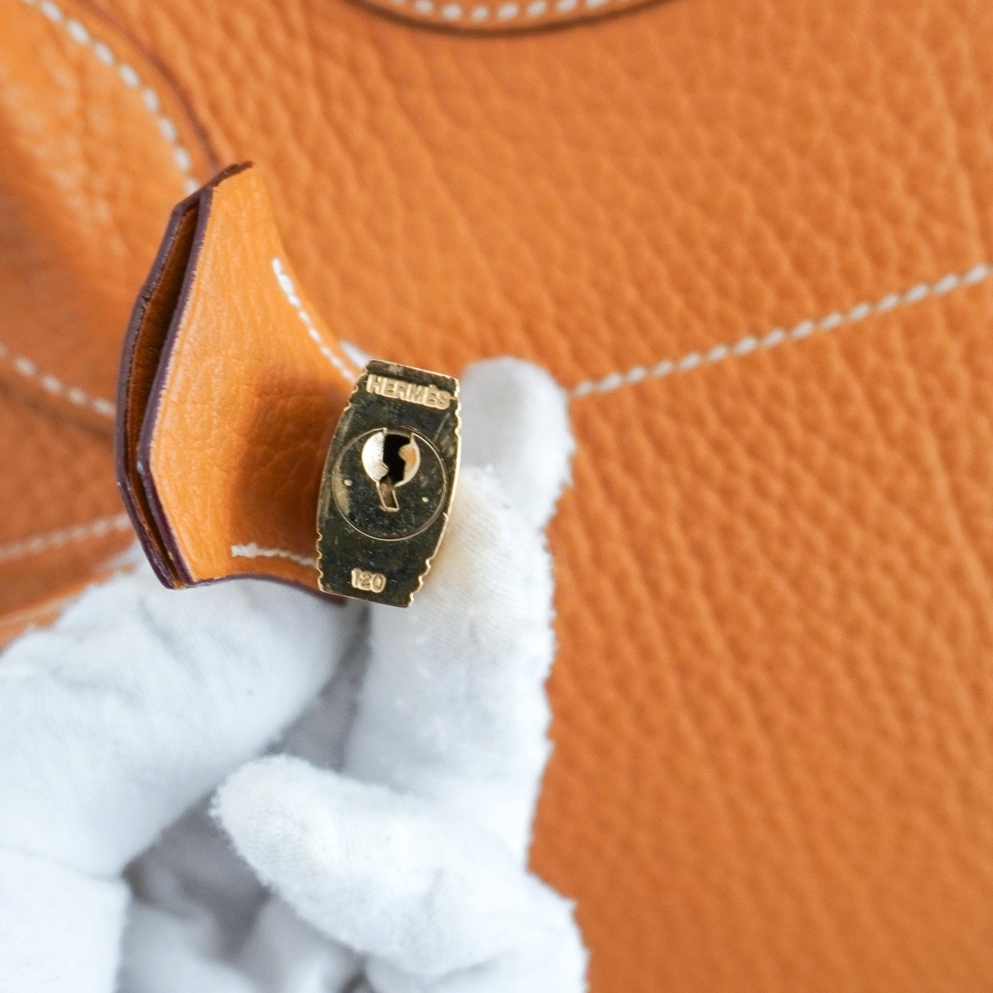 Hermès Bolide 35 Bag in Gold Togo Leather and Gold Tone Hardware (RRP £6000) | Authentic Preloved - Reloved Again